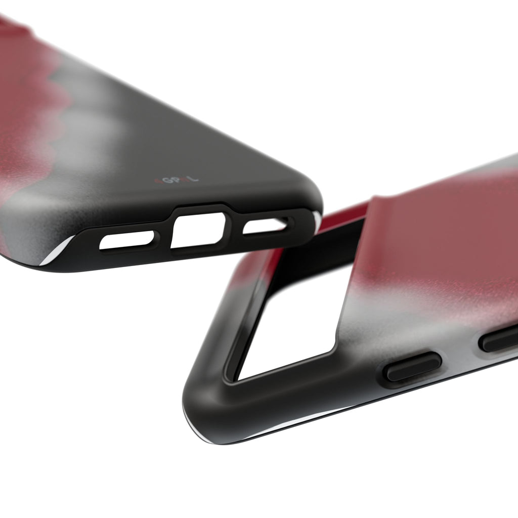 Red and Black Gradient Tough Phone Case — Shockproof Protective Cover