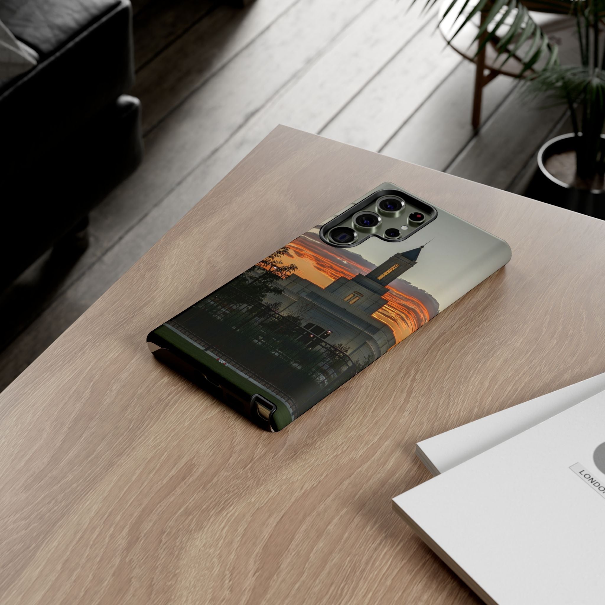 Grand Junction, CO Temple Sunset Phone Case — Protective Tough Case with Scenic Sunset Temple Design