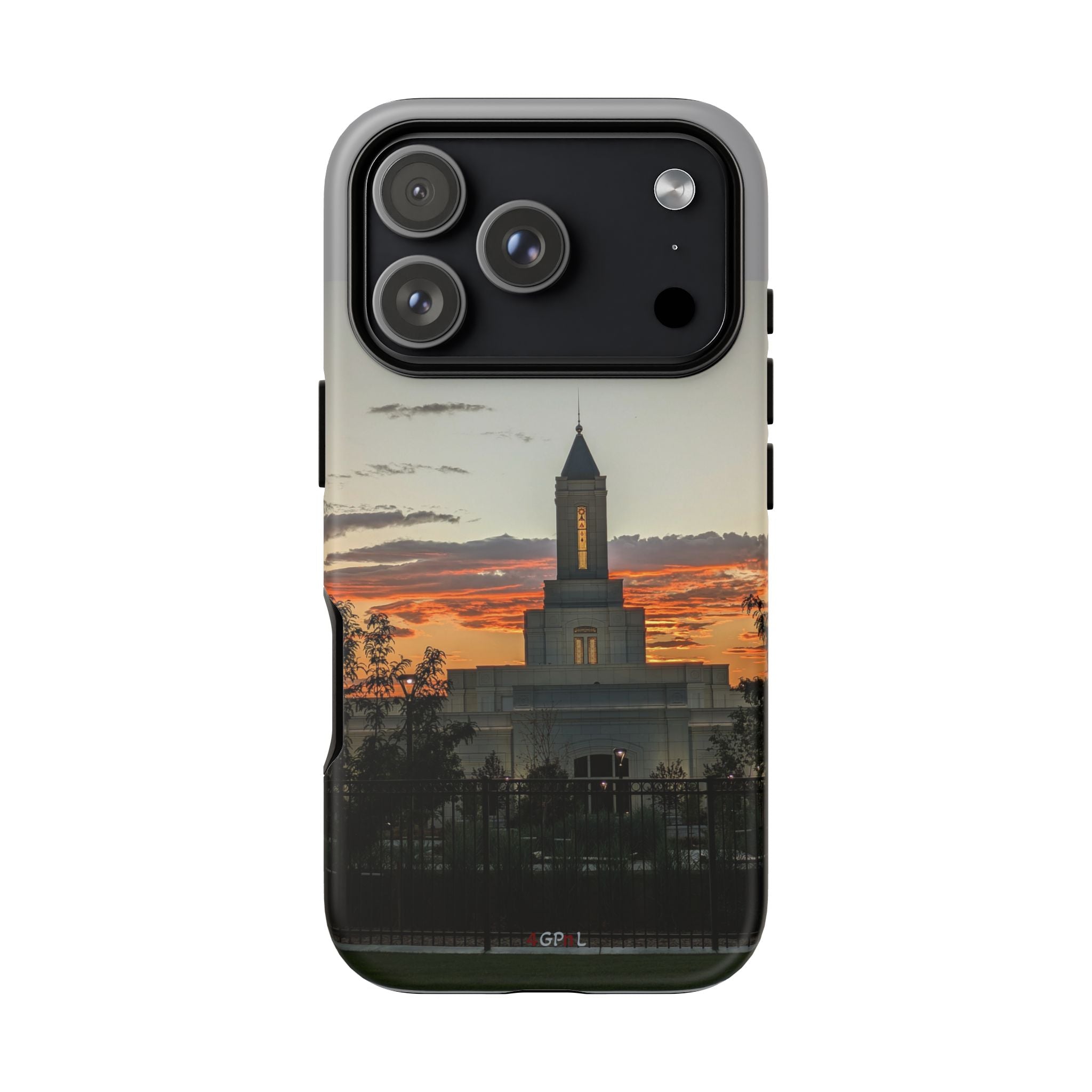 Grand Junction, CO Temple Sunset Phone Case — Protective Tough Case with Dramatic Sunset Photography