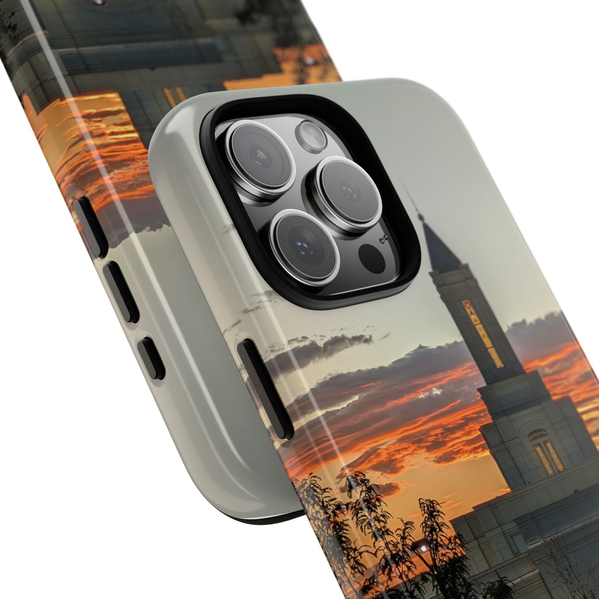 Grand Junction, CO Temple Sunset Phone Case — Protective Tough Case with Scenic Sunset Temple Design