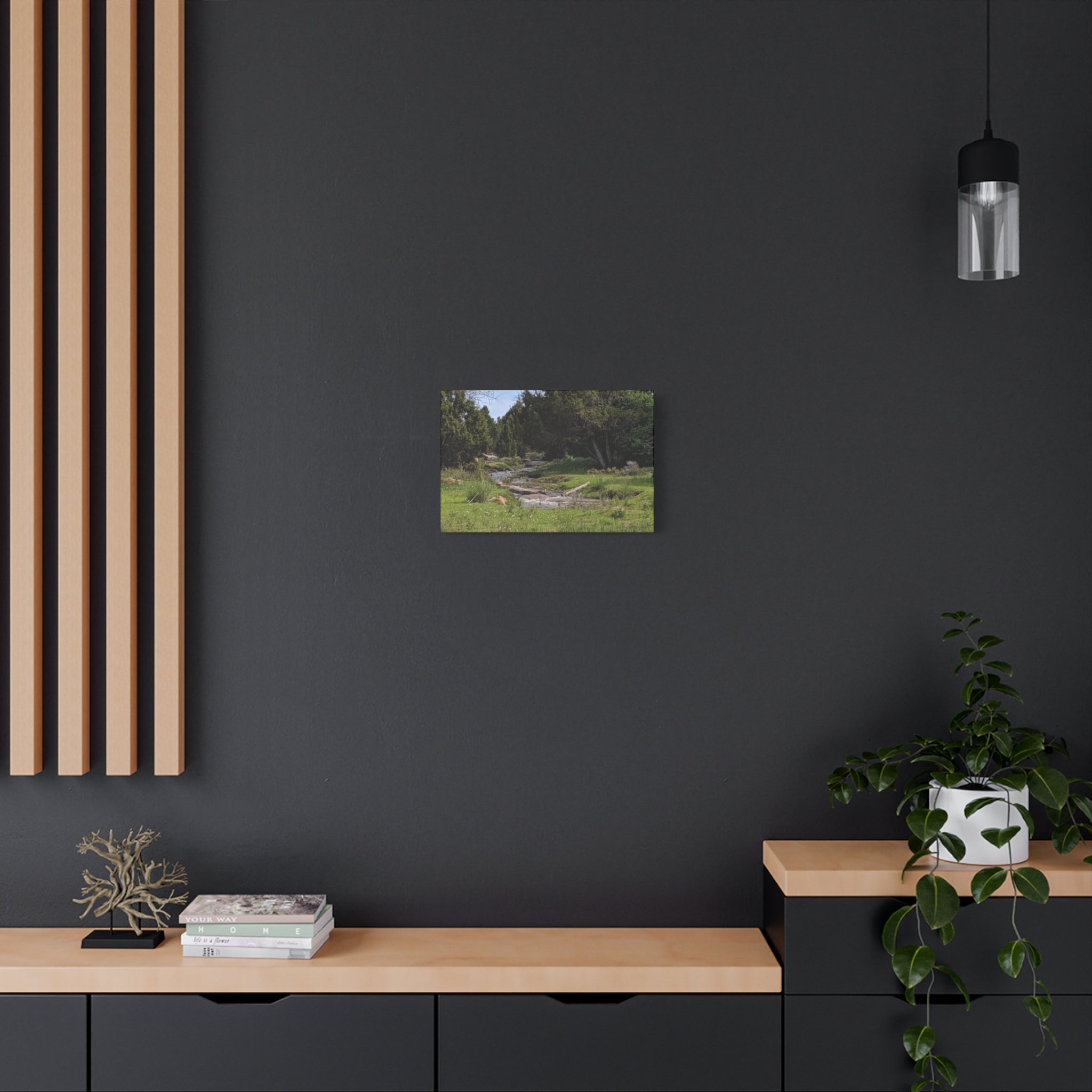River Meadow Canvas Print — Tranquil Nature Wall Art