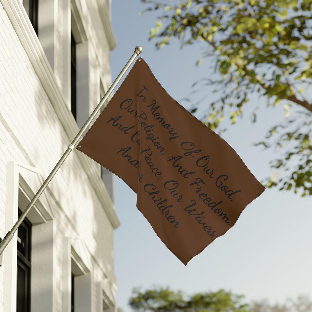 Title of Liberty Double-Sided Flag — "In Memory Of Our God, Our Religion, And Freedom"