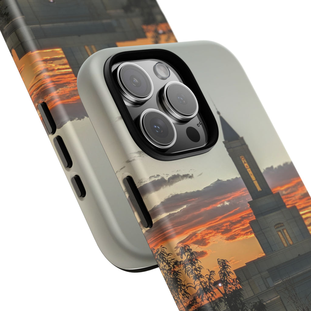 Grand Junction, CO Temple Sunset Phone Case — Protective Tough Case with Scenic Sunset Temple Design