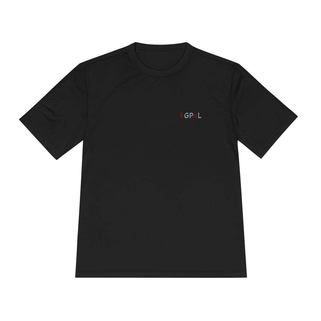 4GPnL "Title of Liberty" Flag Graphic Moisture-Wicking Tee — Inspirational Script Back Print