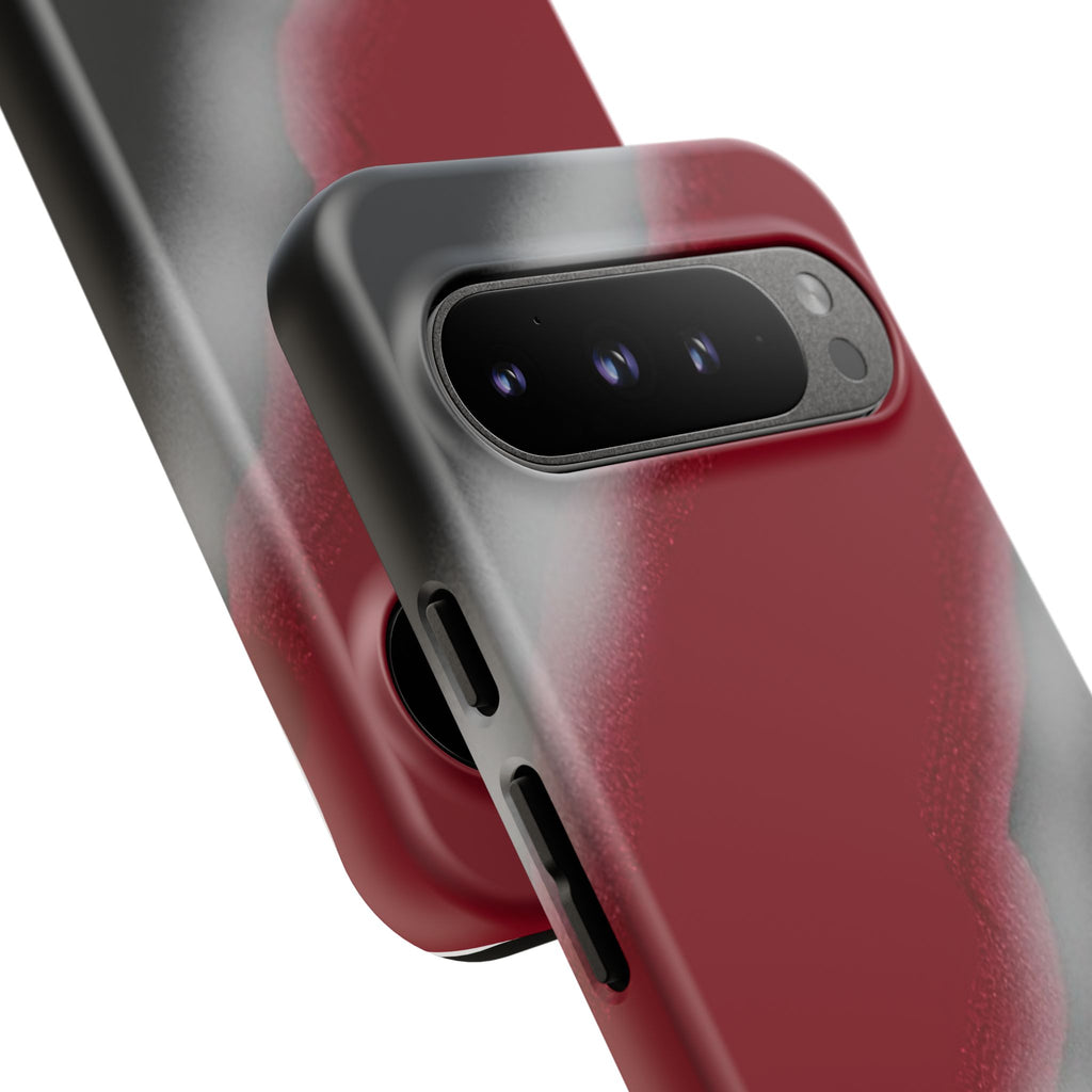 Red and Black Gradient Tough Phone Case — Shockproof Protective Cover