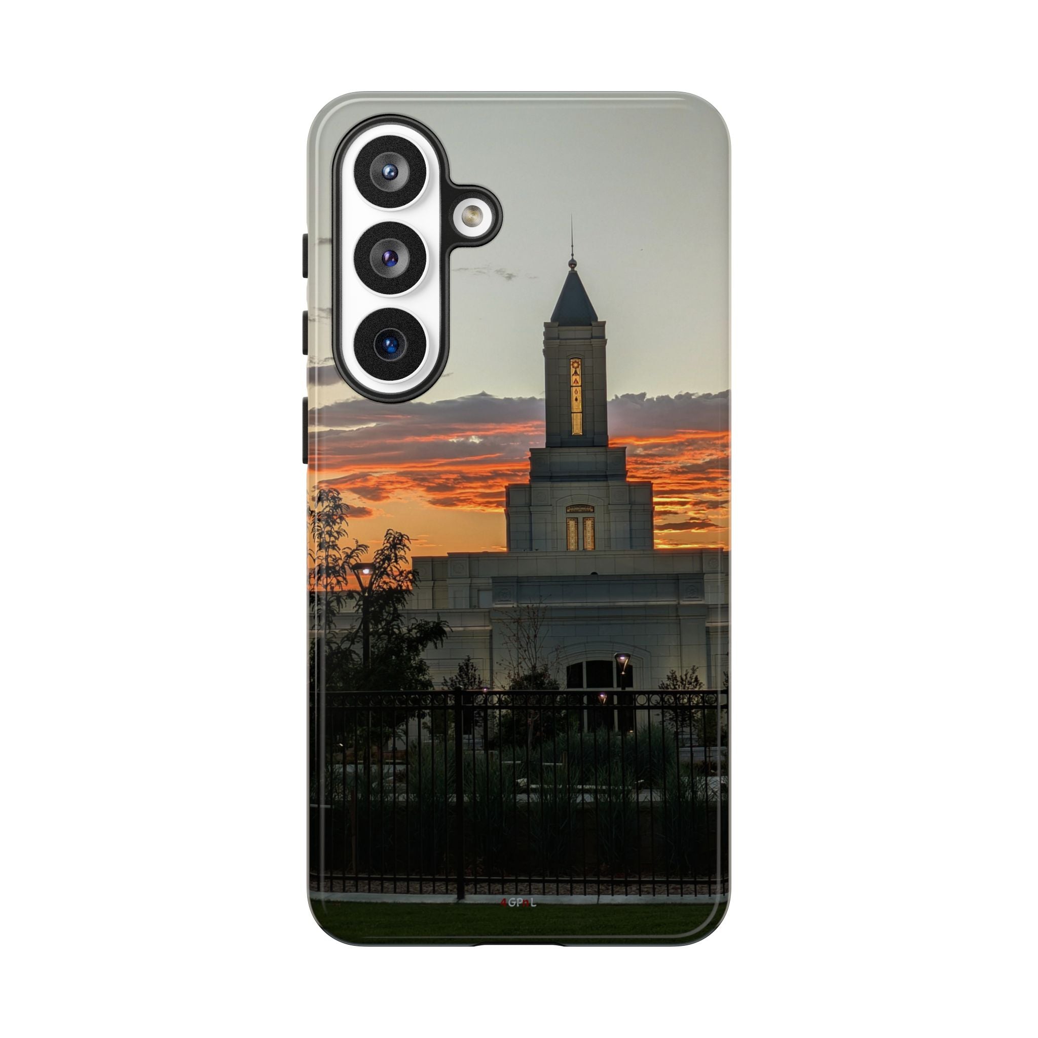 Grand Junction, CO Temple Sunset Phone Case — Protective Tough Case with Scenic Sunset Temple Design