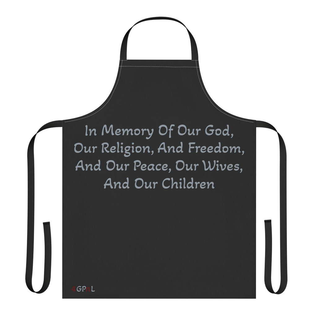 Title of Liberty Apron — "In Memory Of Our God, Our Religion, And Freedom" Chef Apron