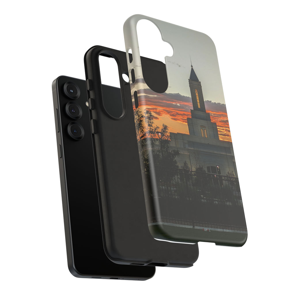 Grand Junction, CO Temple Sunset Phone Case — Protective Tough Case with Scenic Sunset Temple Design