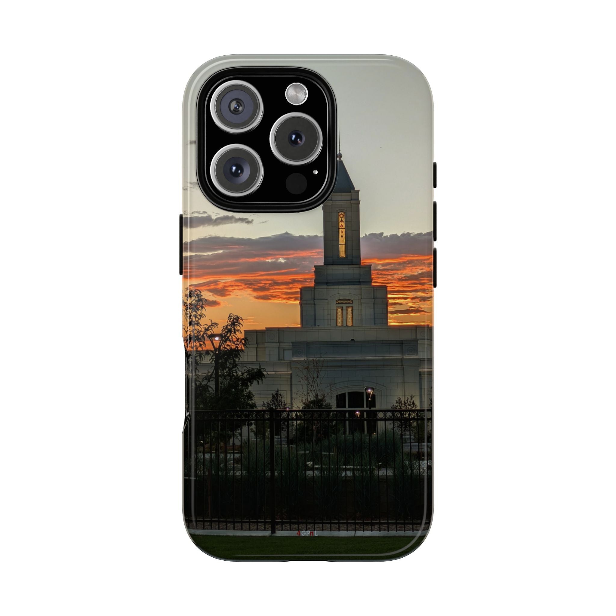 Grand Junction, CO Temple Sunset Phone Case — Protective Tough Case with Scenic Sunset Temple Design