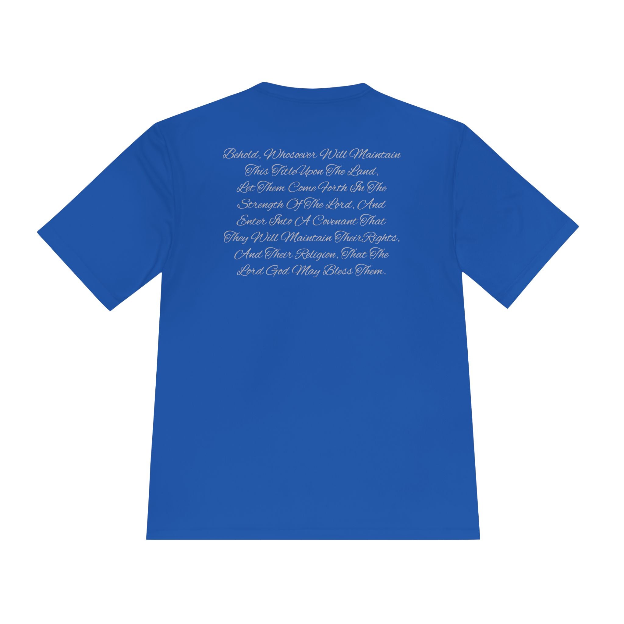 American Flag Title of Liberty Graphic Tee — Patriotic "Land of the Free" Moisture-Wicking Shirt