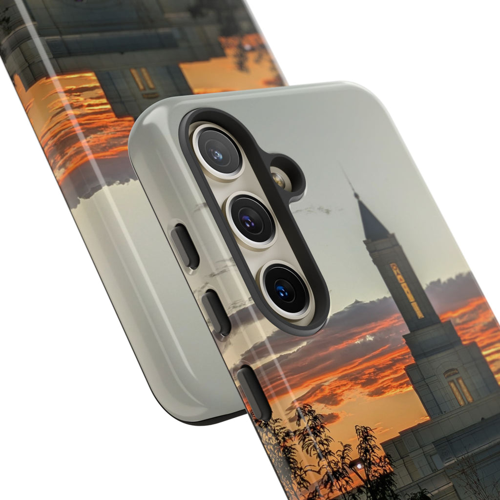 Grand Junction, CO Temple Sunset Phone Case — Protective Tough Case with Scenic Sunset Temple Design