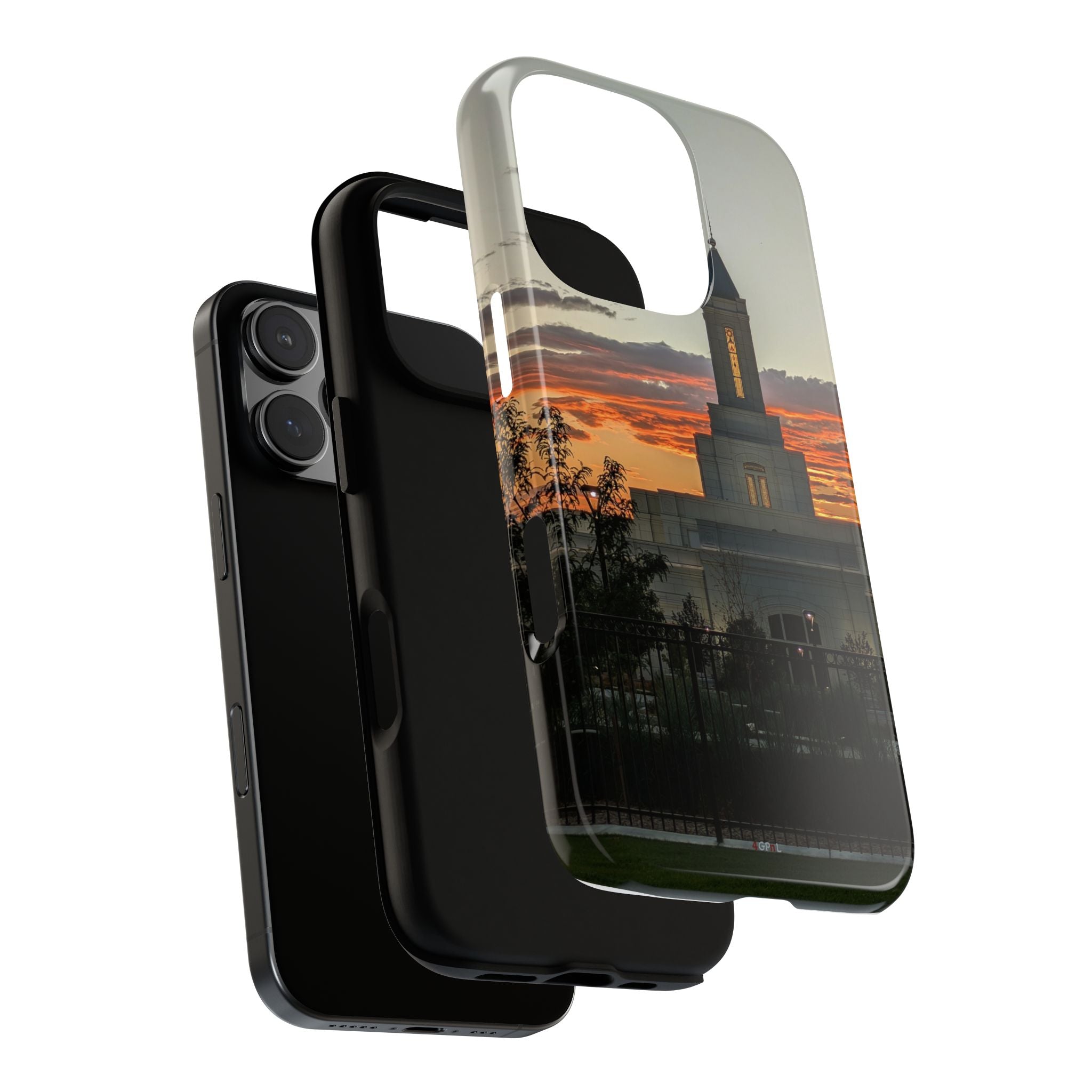 Grand Junction, CO Temple Sunset Phone Case — Protective Tough Case with Scenic Sunset Temple Design