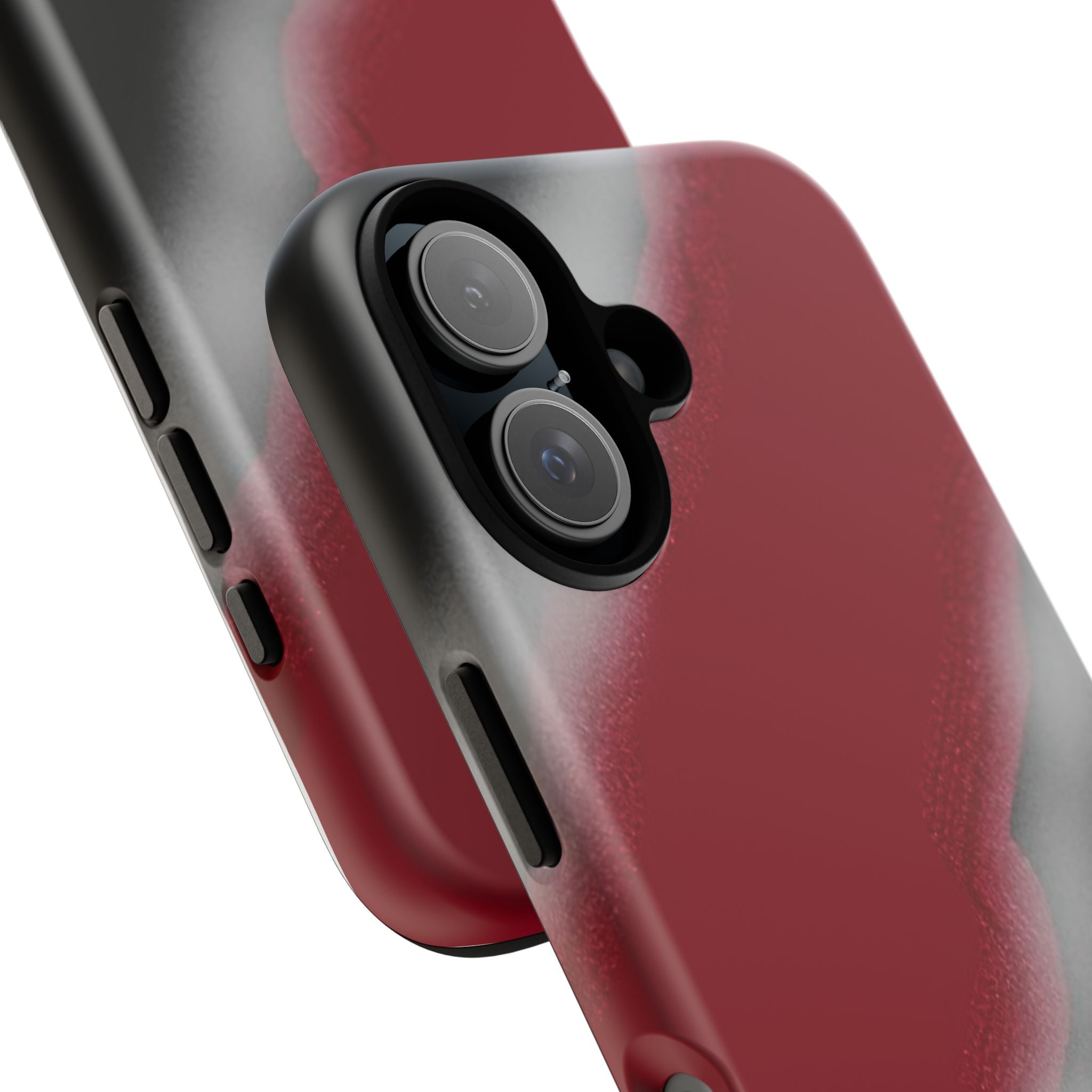 Red and Black Gradient Tough Phone Case — Shockproof Protective Cover