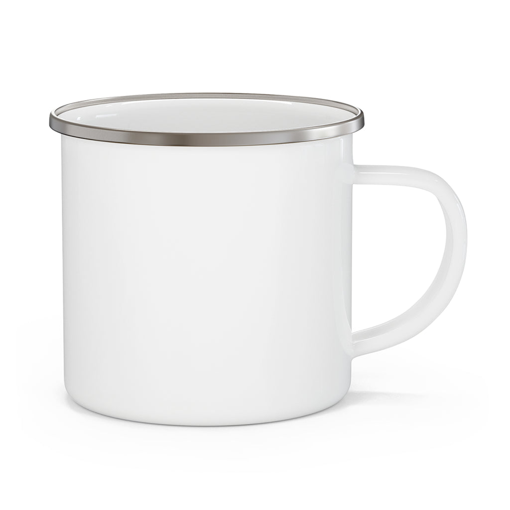 American Flag  Title of Liberty Enamel Camping Mug — Patriotic Outdoor Coffee Cup