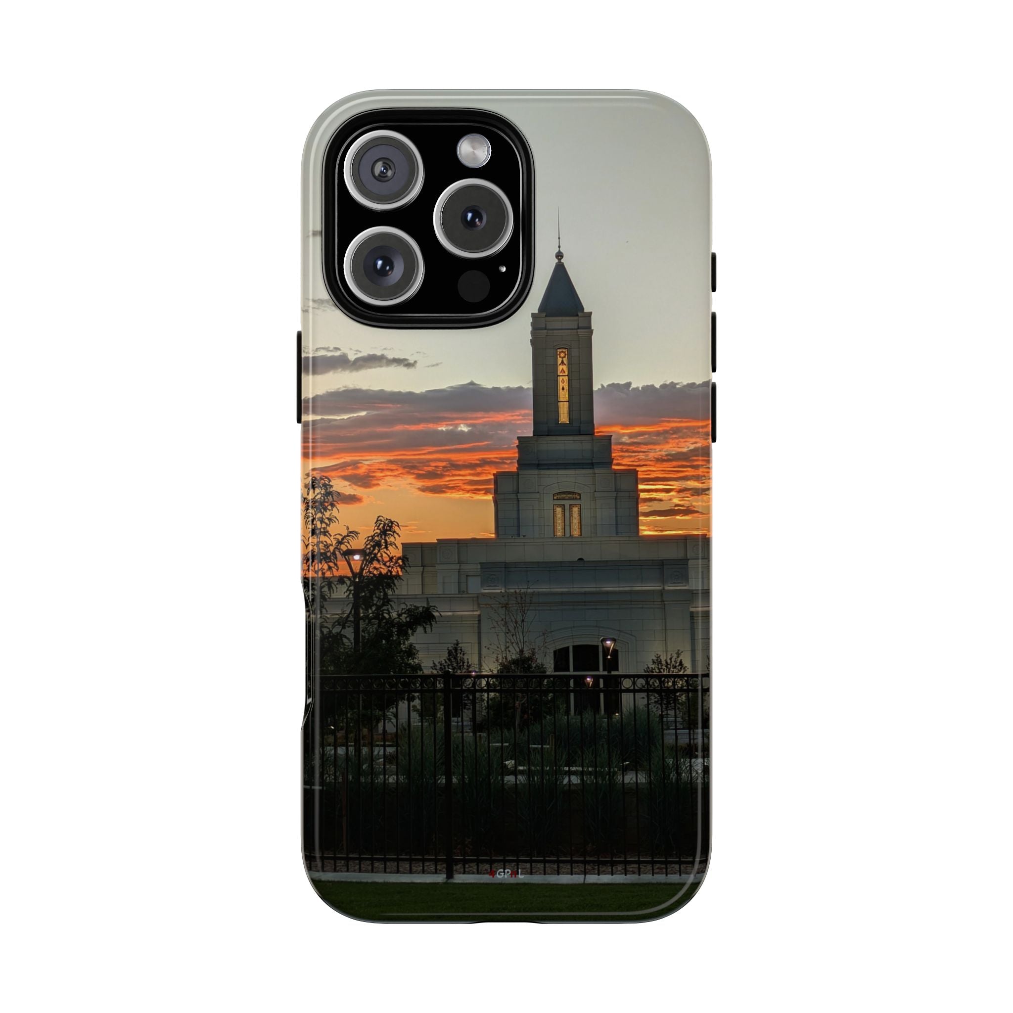 Grand Junction, CO Temple Sunset Phone Case — Protective Tough Case with Scenic Sunset Temple Design
