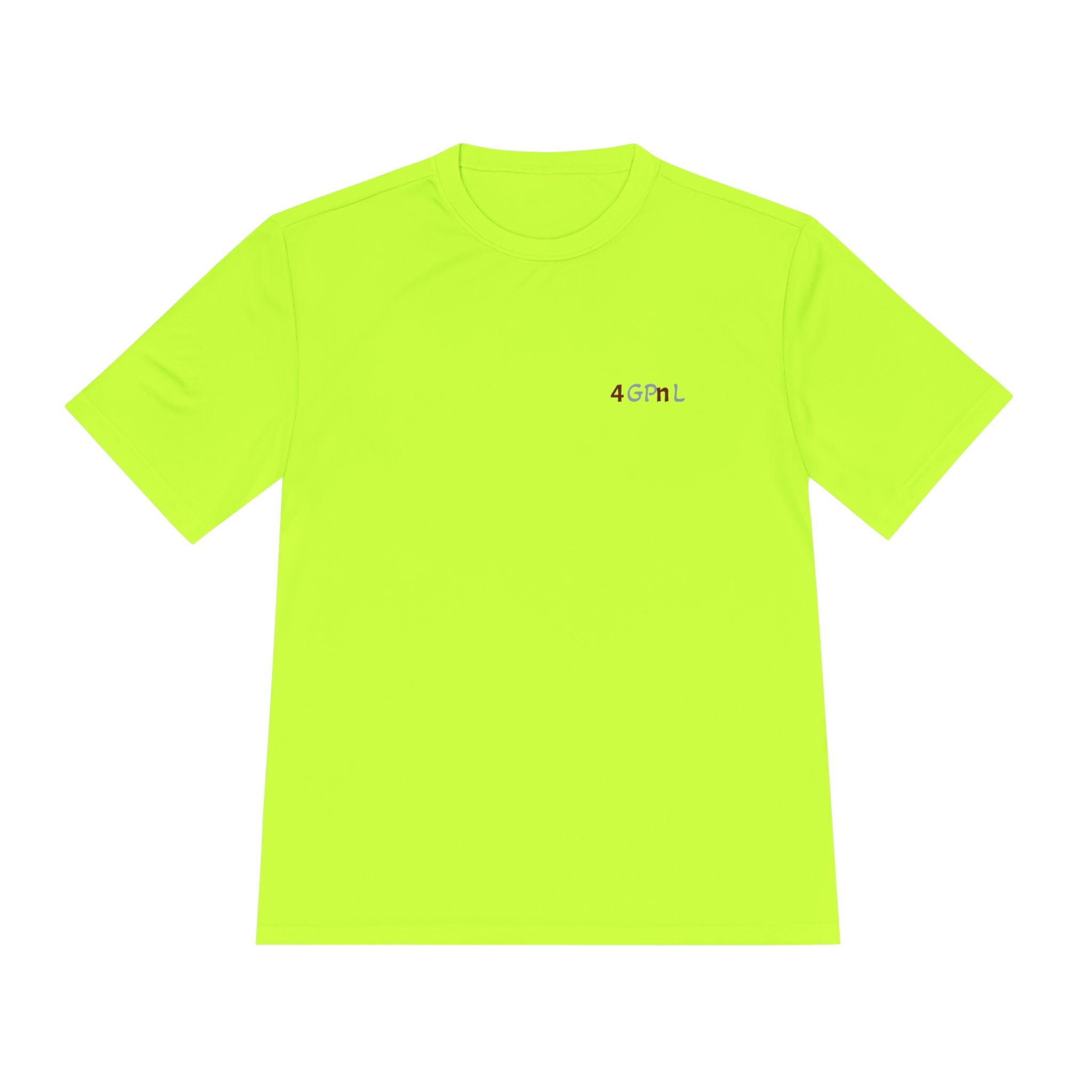 4GPnL "Title of Liberty" Flag Graphic Moisture-Wicking Tee — Inspirational Script Back Print