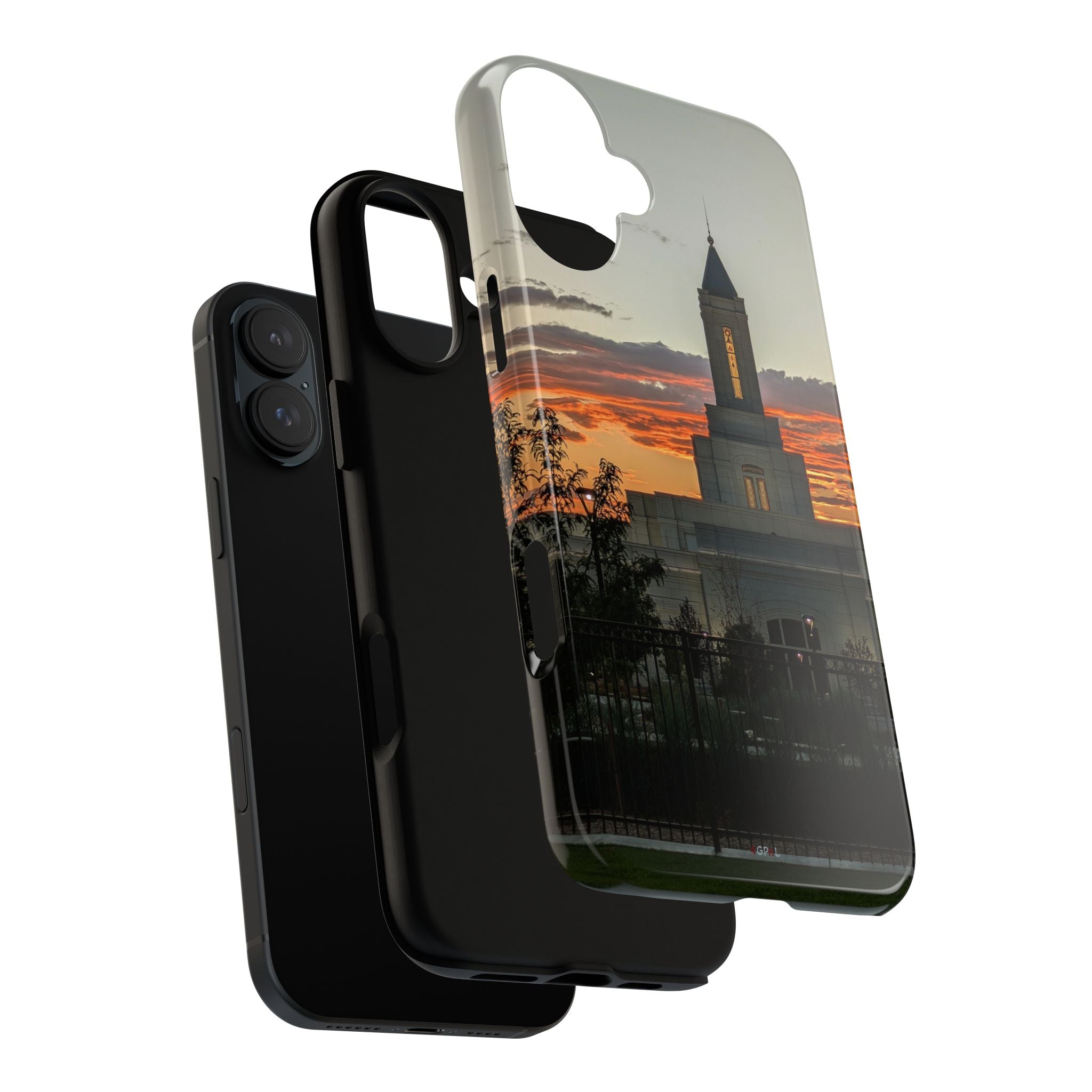 Grand Junction, CO Temple Sunset Phone Case — Protective Tough Case with Scenic Sunset Temple Design