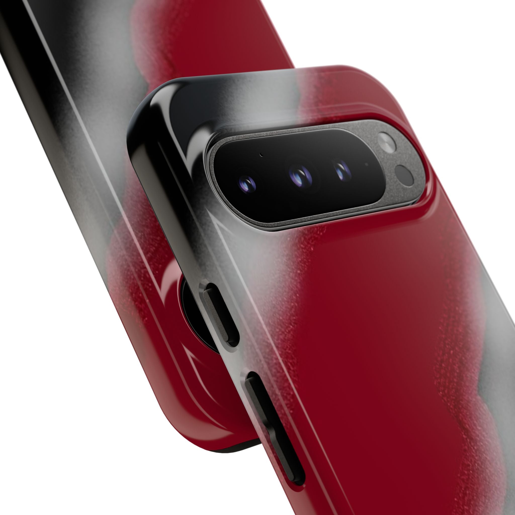 Red and Black Gradient Tough Phone Case — Shockproof Protective Cover