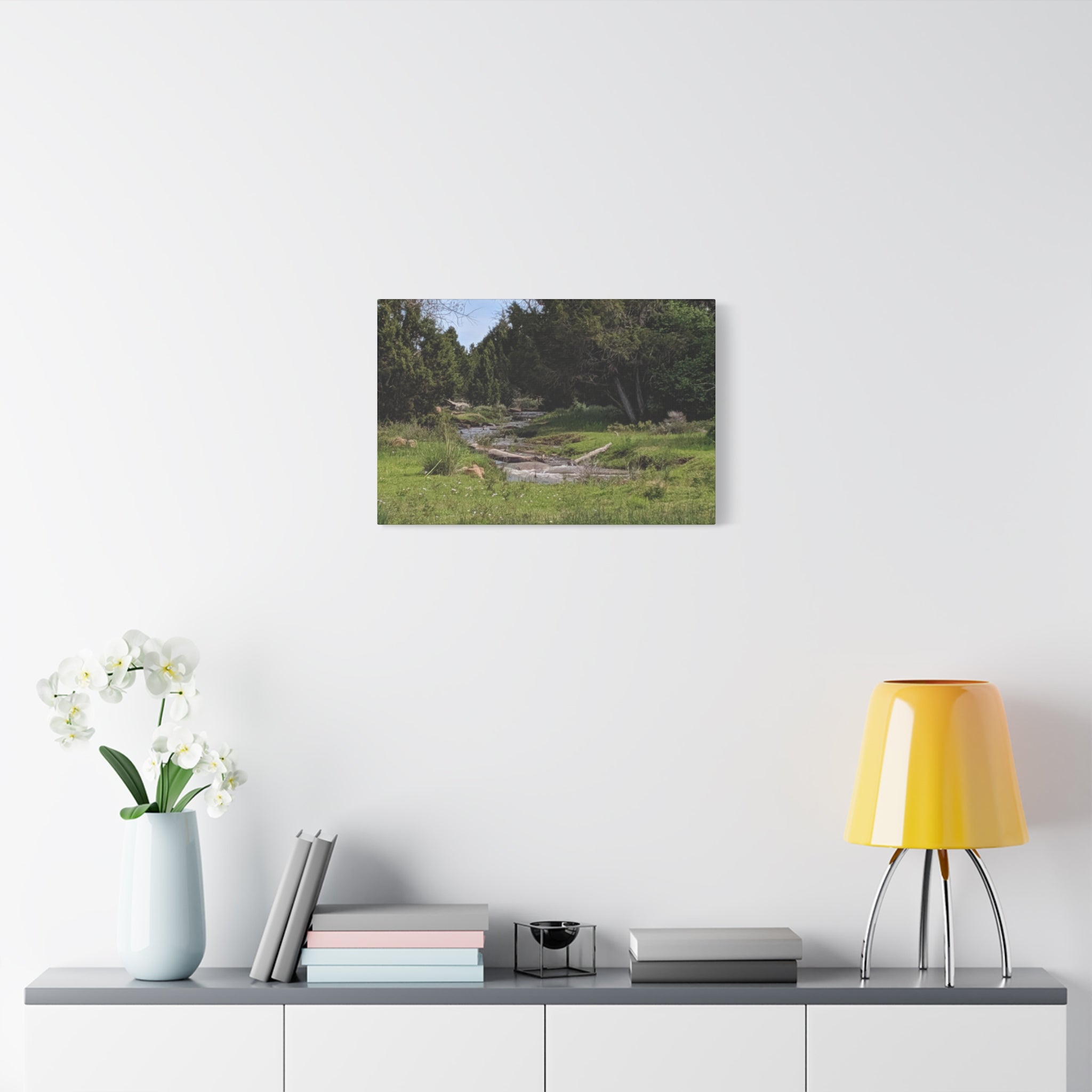 River Meadow Canvas Print — Tranquil Nature Wall Art