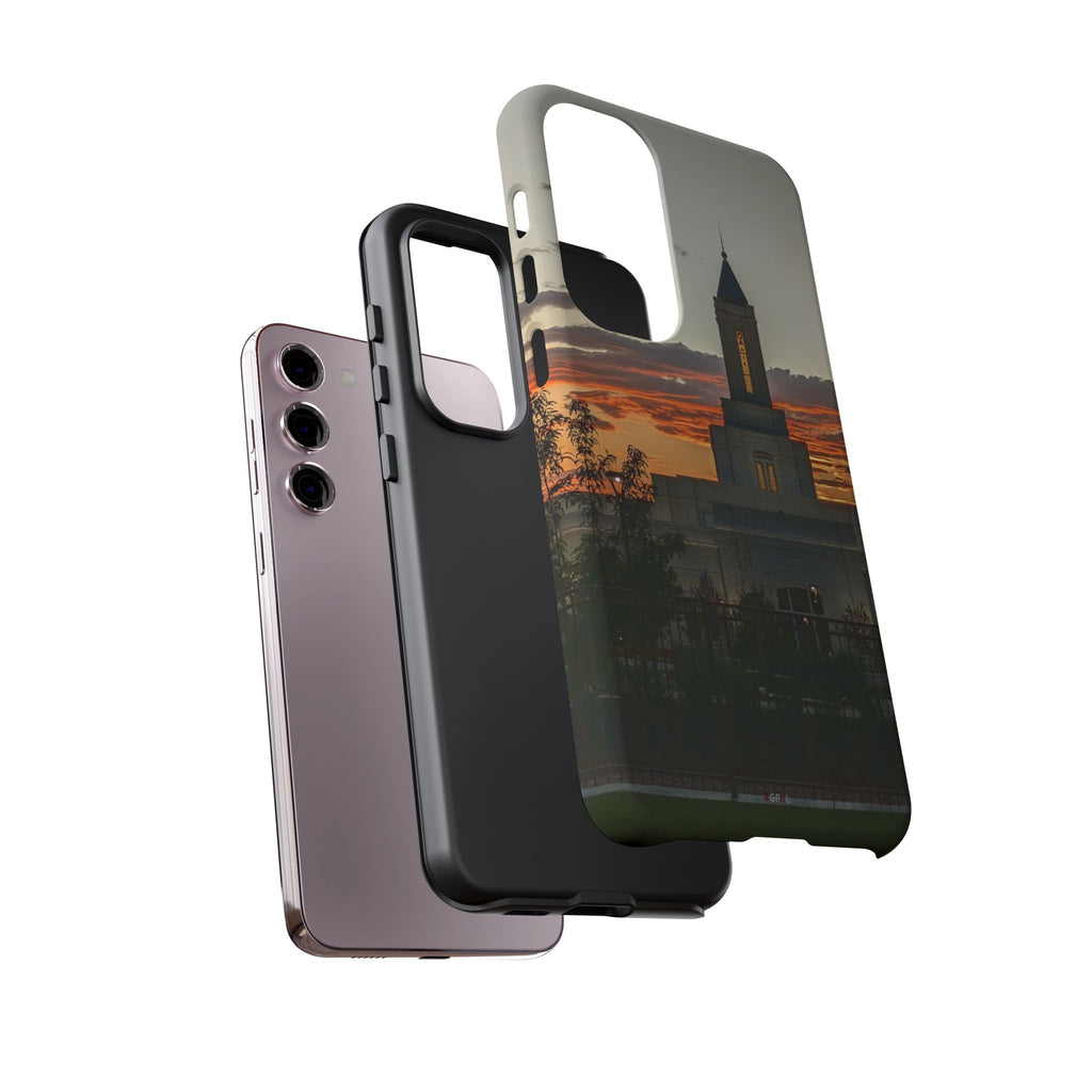 Grand Junction, CO Temple Sunset Phone Case — Protective Tough Case with Scenic Sunset Temple Design