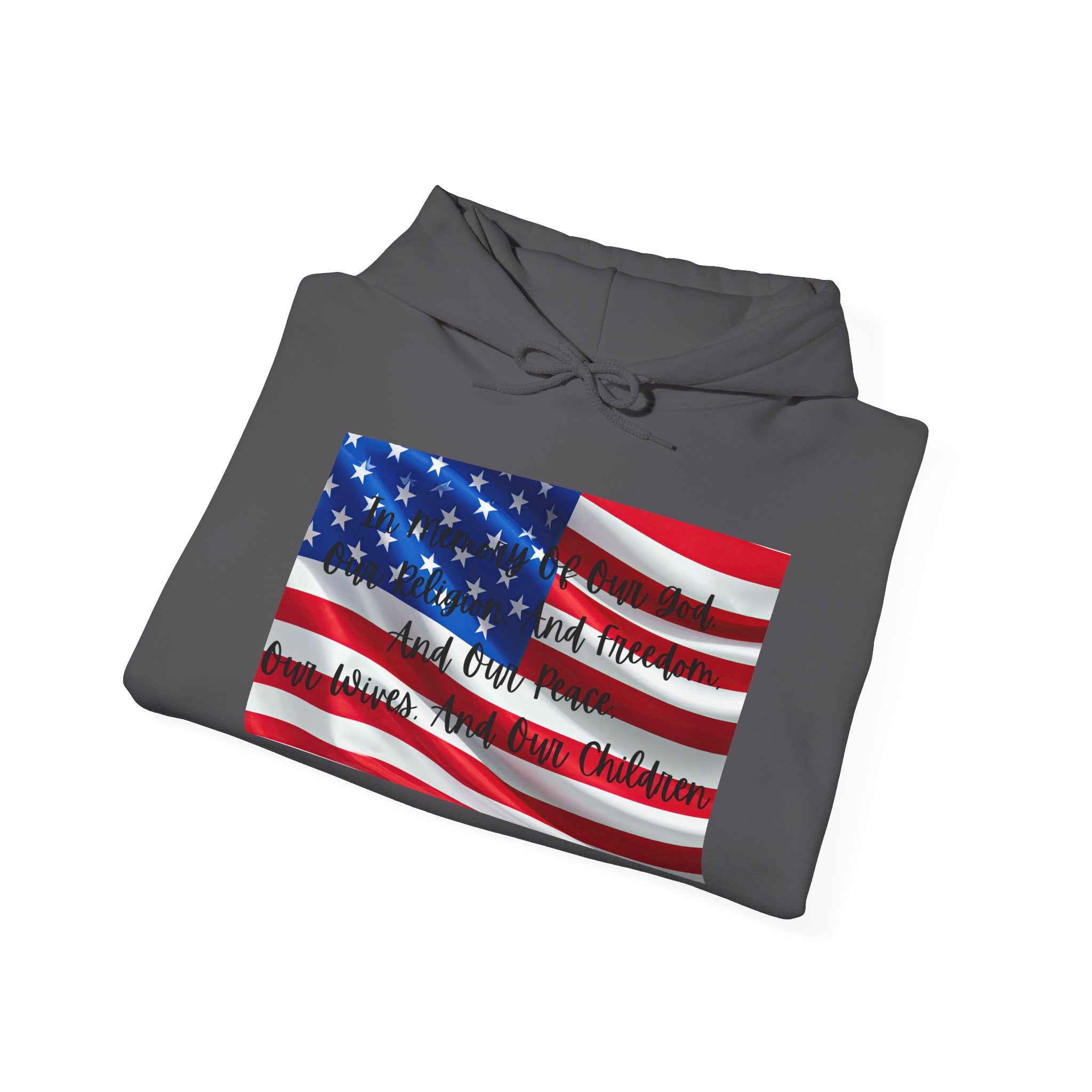 American Flag  Title Of Liberty Hoodie | Distressed Stars Stripes Graphic