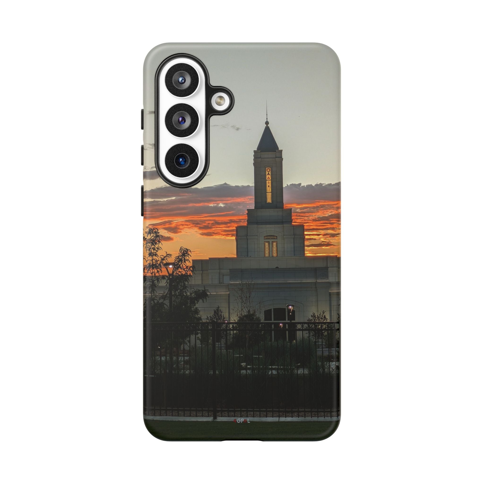 Grand Junction, CO Temple Sunset Phone Case — Protective Tough Case with Scenic Sunset Temple Design