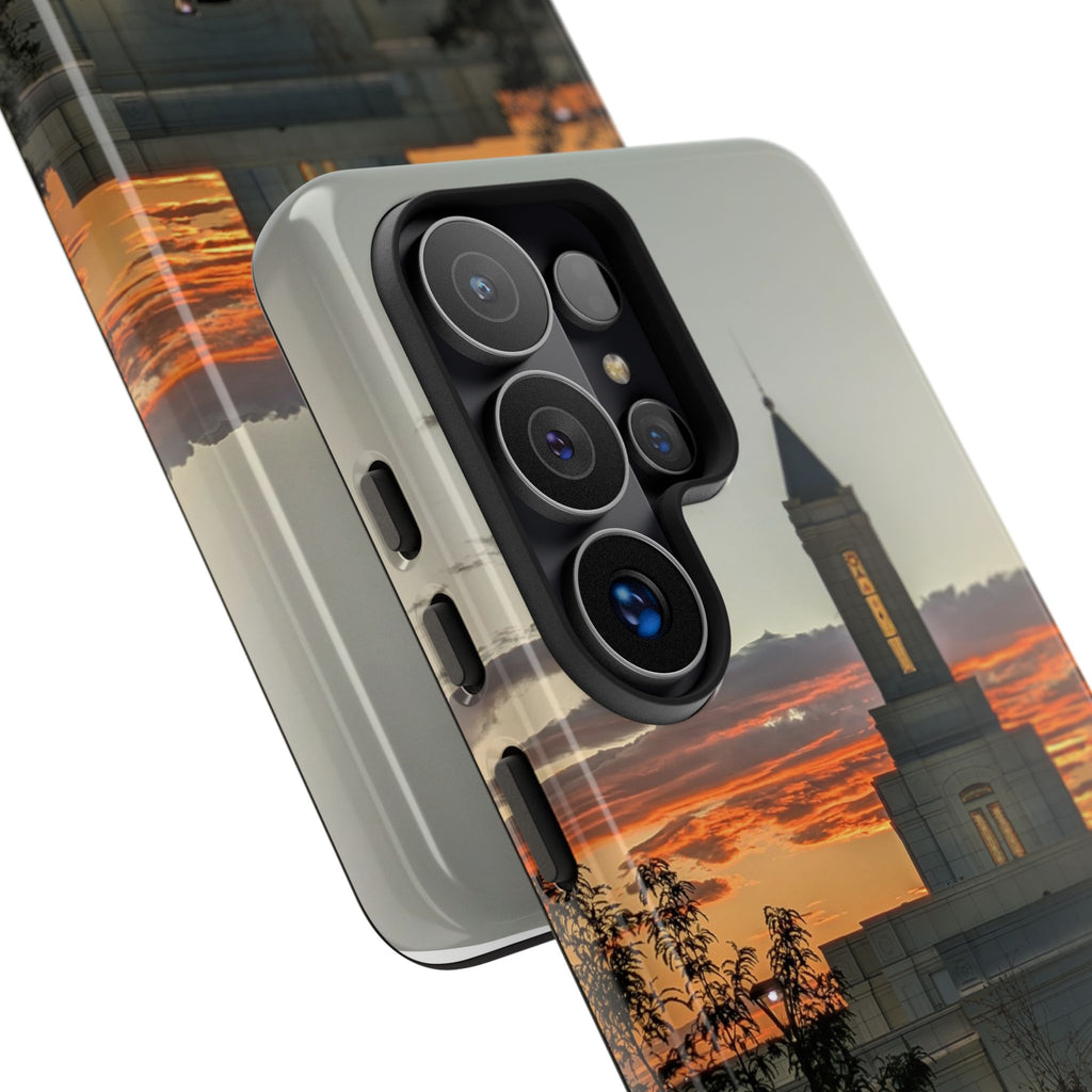 Grand Junction, CO Temple Sunset Phone Case — Protective Tough Case with Scenic Sunset Temple Design