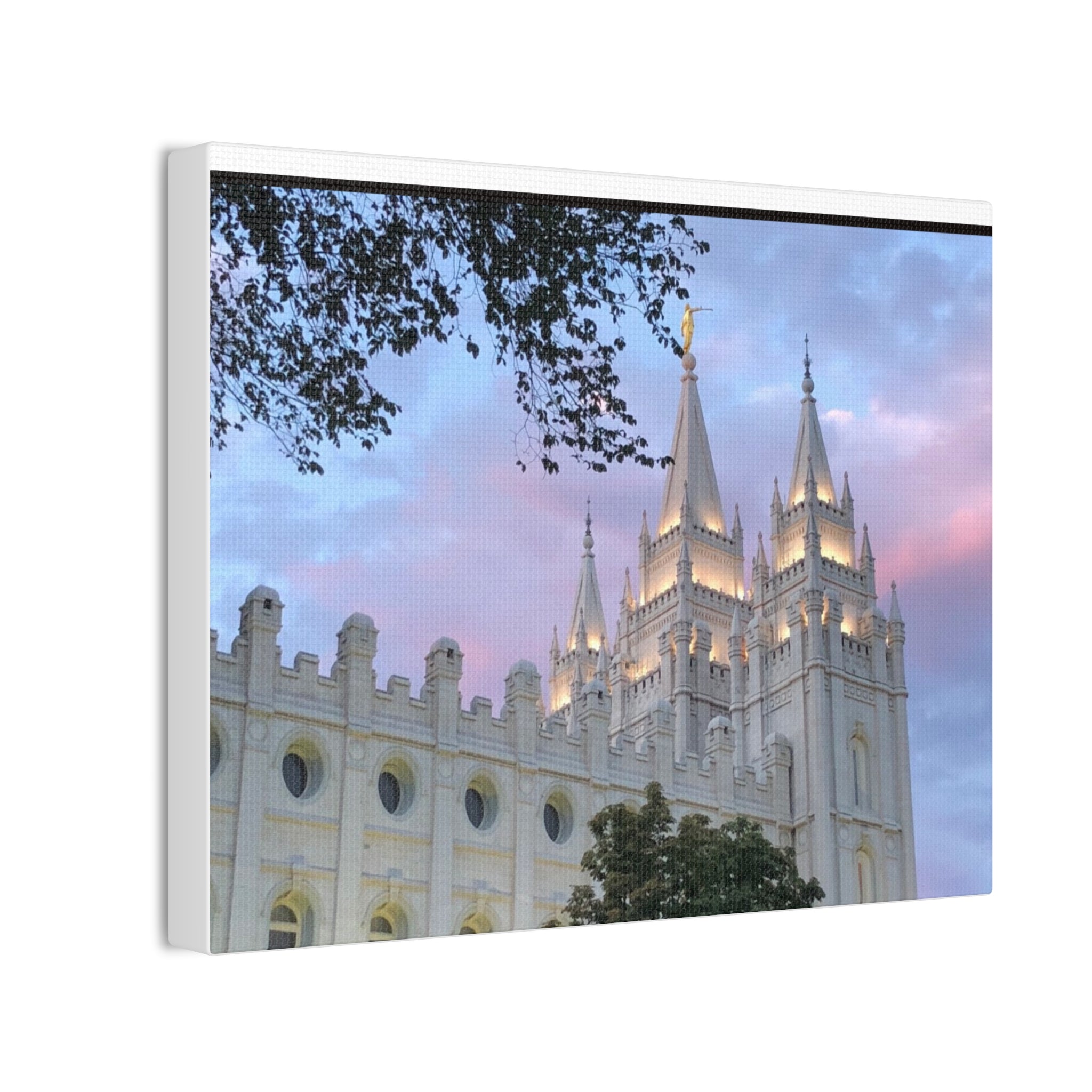 Salt Lake Temple Sunset Canvas Print