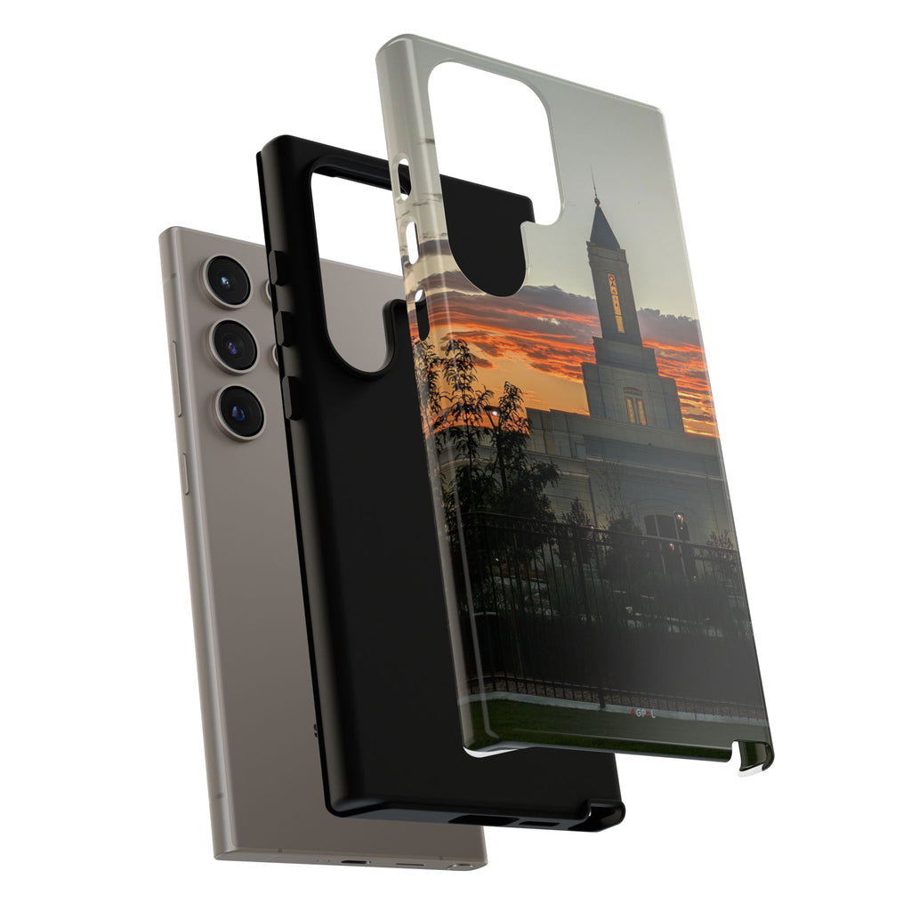 Grand Junction, CO Temple Sunset Phone Case — Protective Tough Case with Scenic Sunset Temple Design