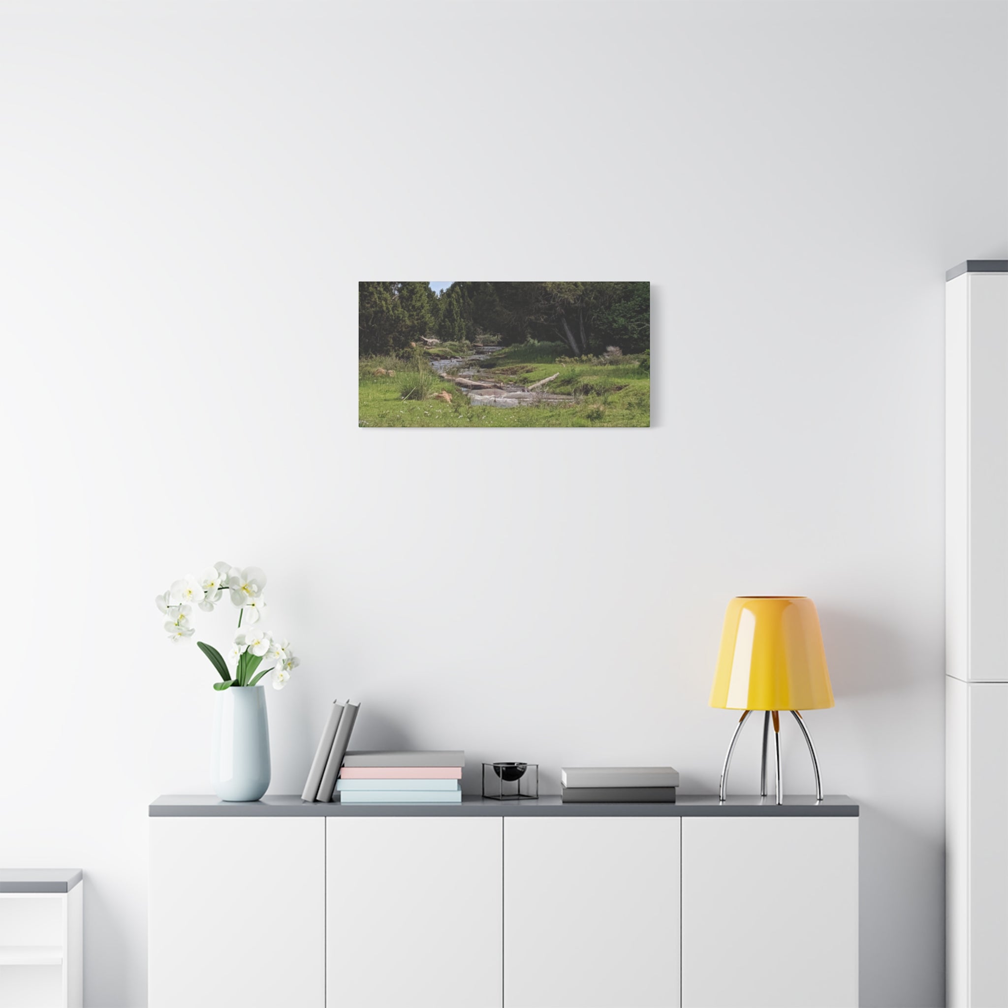 River Meadow Canvas Print — Tranquil Nature Wall Art