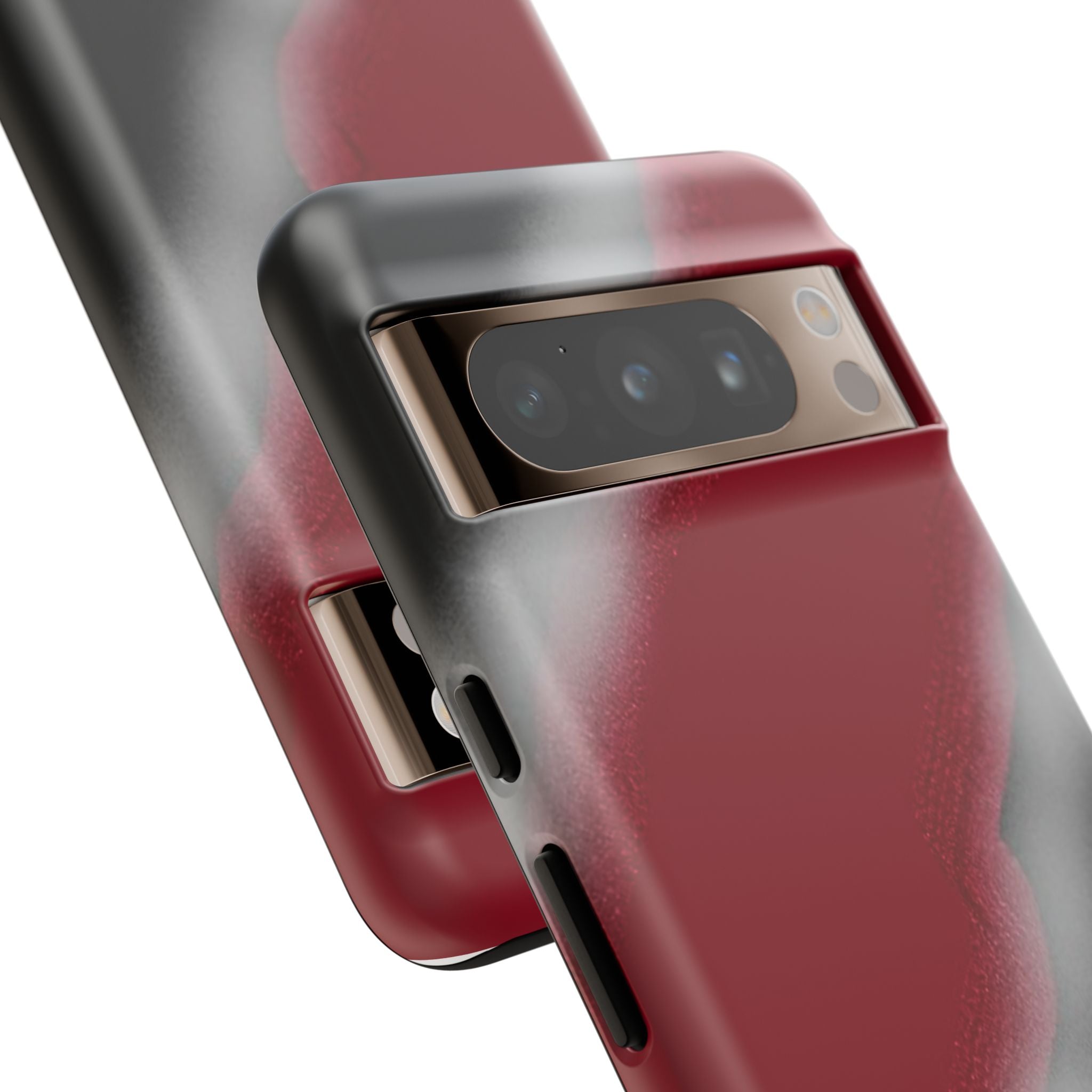 Red and Black Gradient Tough Phone Case — Shockproof Protective Cover