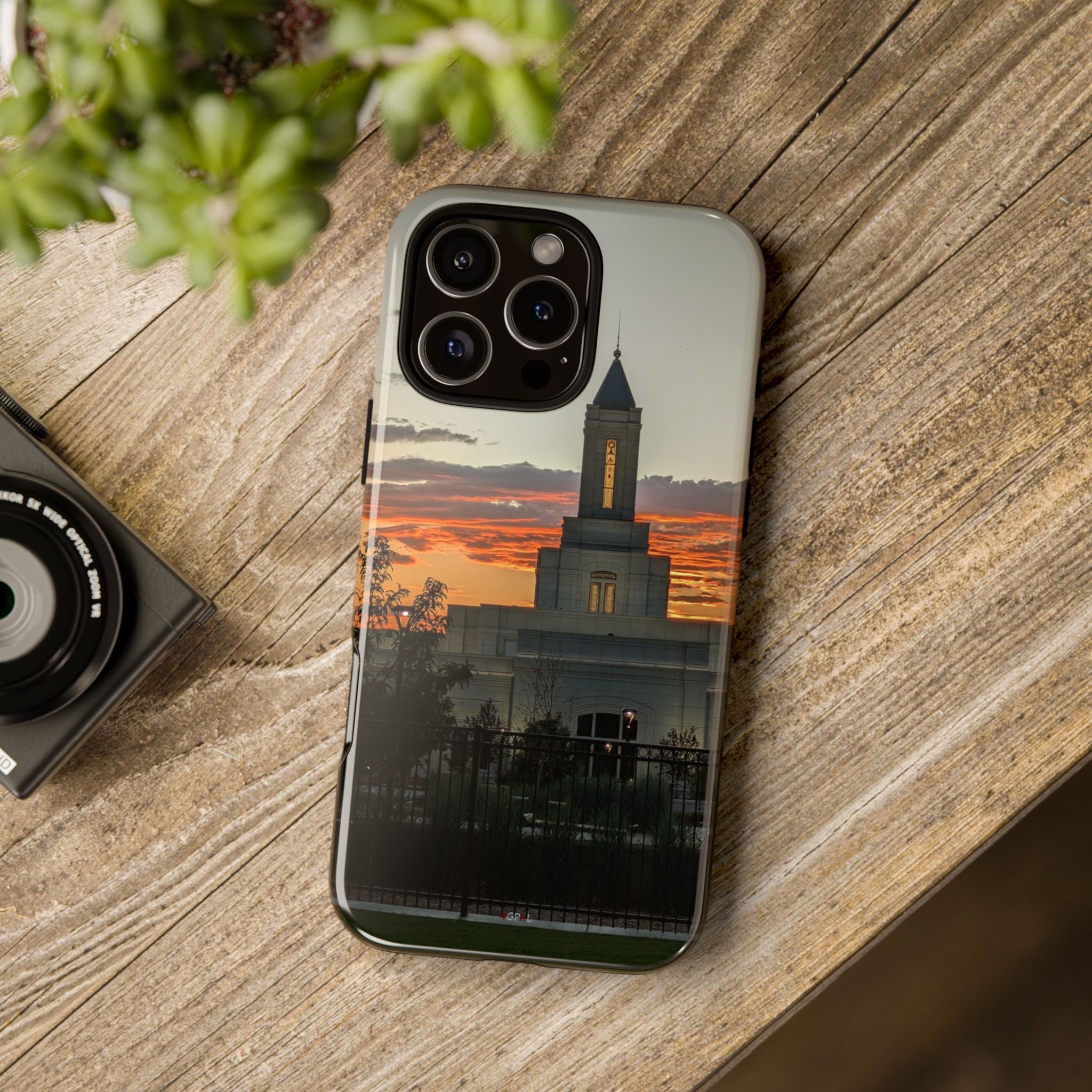 Grand Junction, CO Temple Sunset Phone Case — Protective Tough Case with Scenic Sunset Temple Design