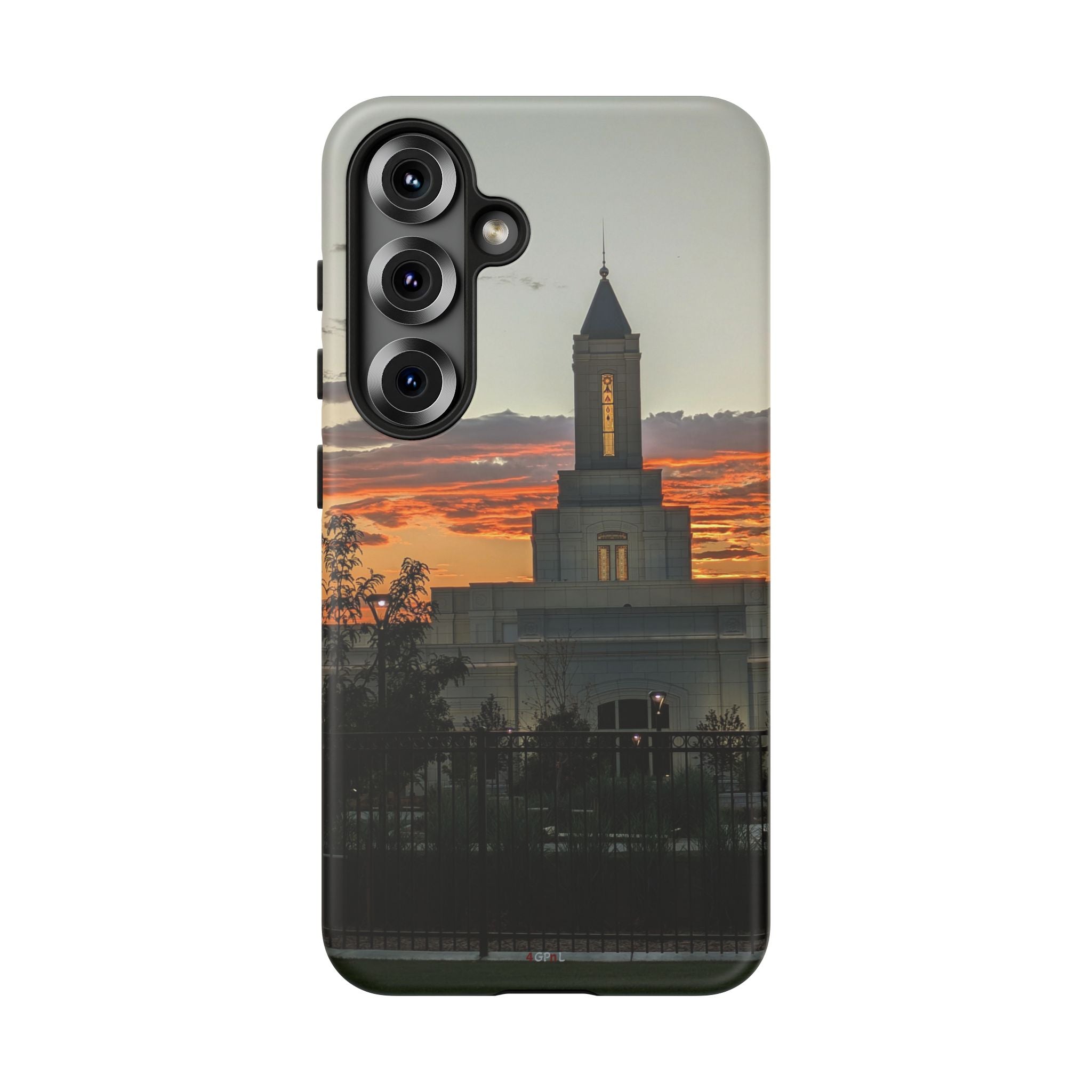 Grand Junction, CO Temple Sunset Phone Case — Protective Tough Case with Scenic Sunset Temple Design