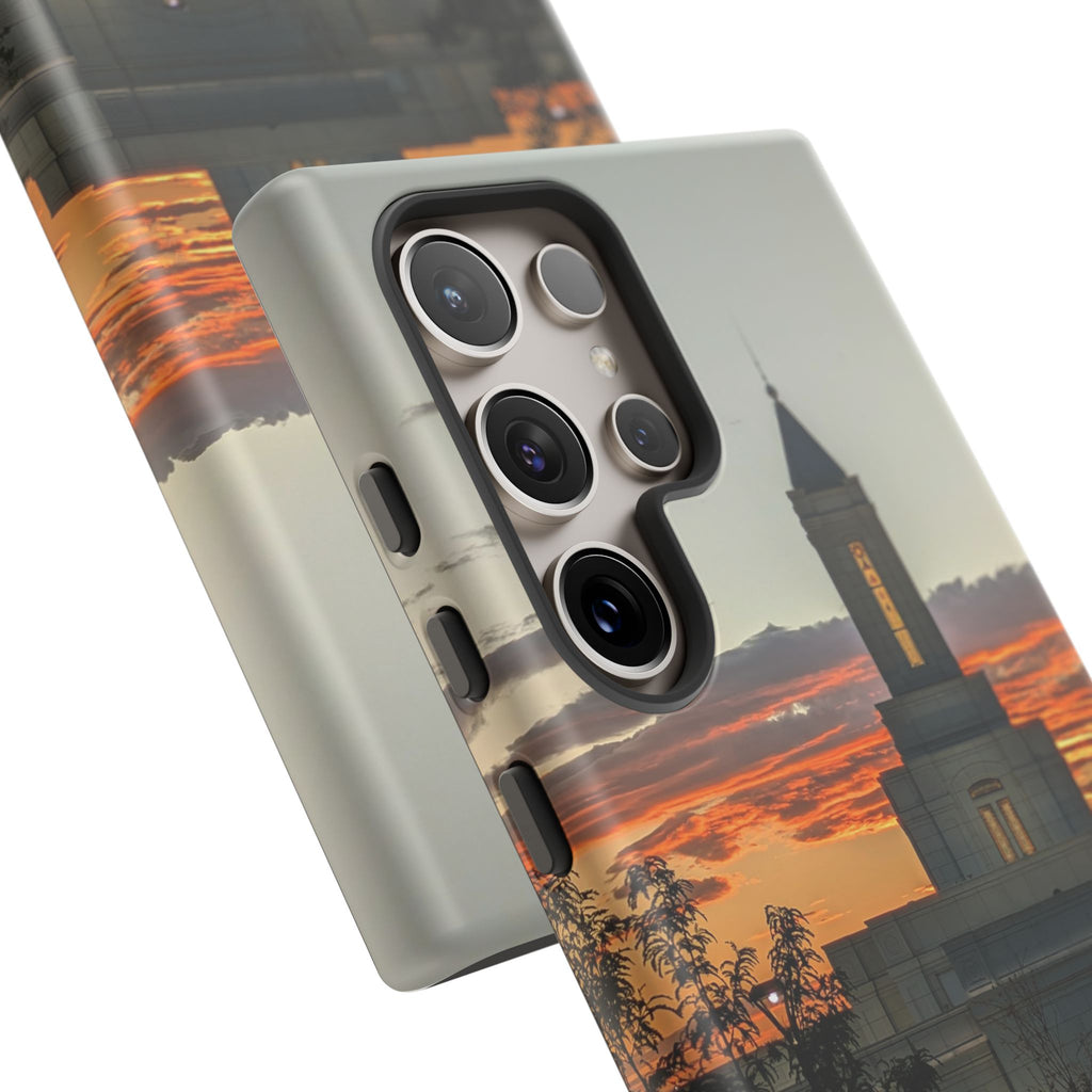 Grand Junction, CO Temple Sunset Phone Case — Protective Tough Case with Scenic Sunset Temple Design