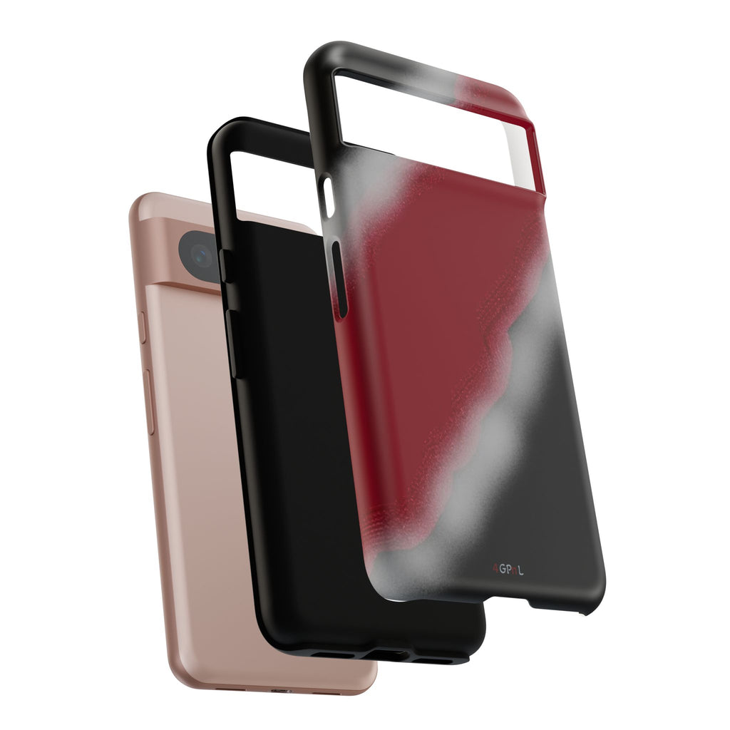 Red and Black Gradient Tough Phone Case — Shockproof Protective Cover