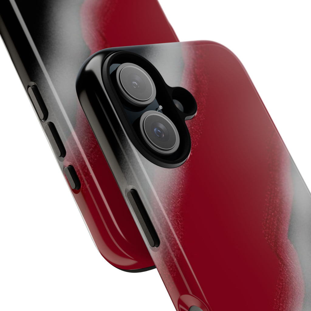 Red and Black Gradient Tough Phone Case — Shockproof Protective Cover