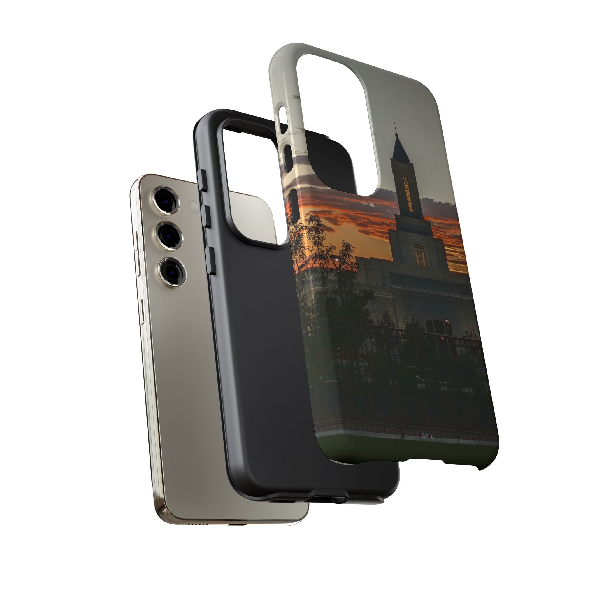 Grand Junction, CO Temple Sunset Phone Case — Protective Tough Case with Scenic Sunset Temple Design