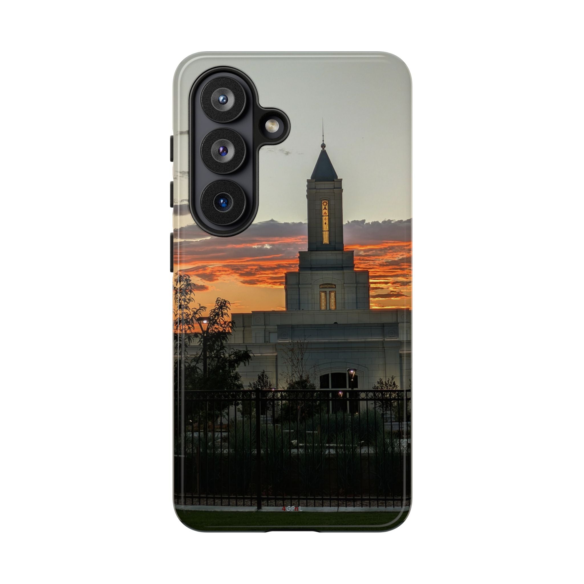 Grand Junction, CO Temple Sunset Phone Case — Protective Tough Case with Scenic Sunset Temple Design