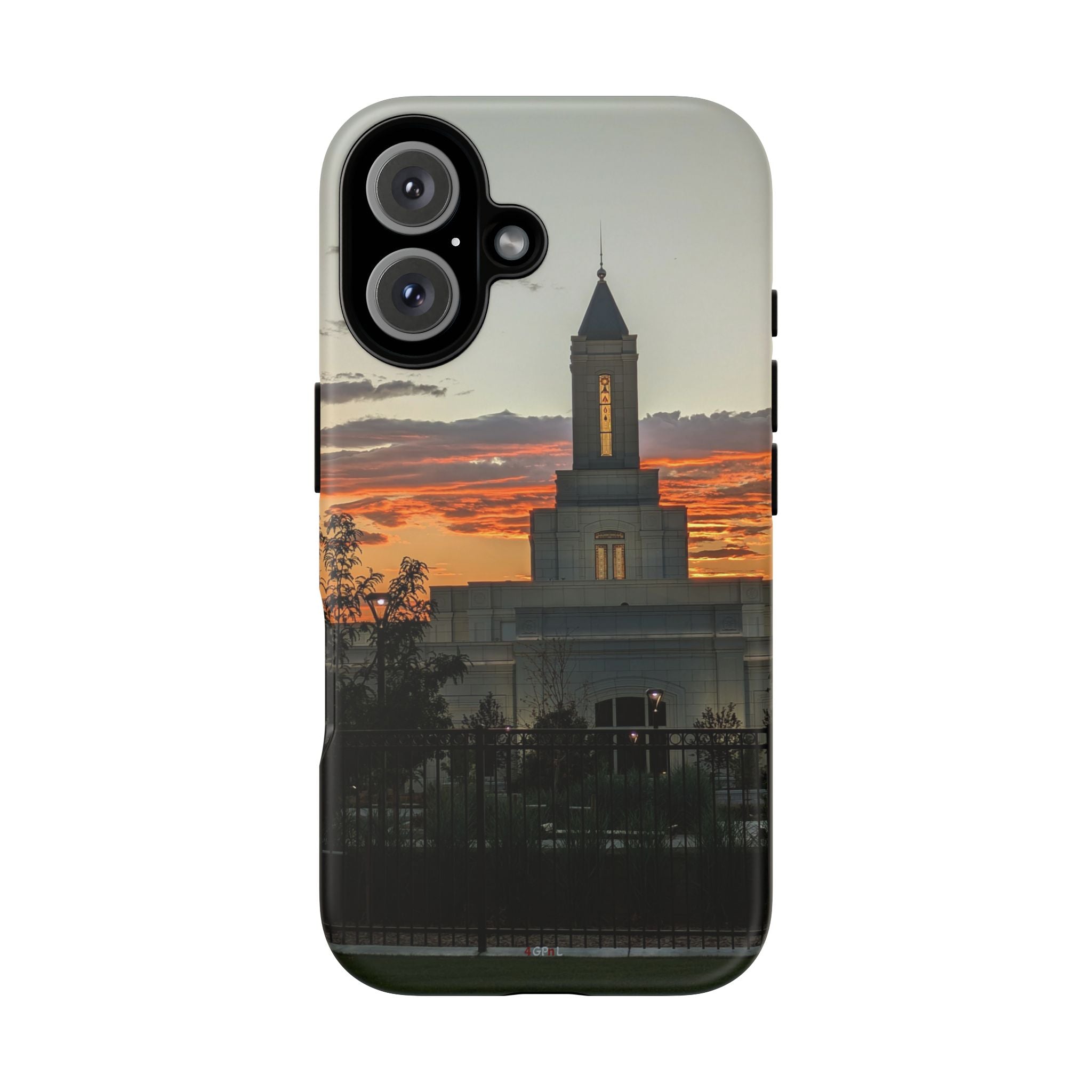 Grand Junction, CO Temple Sunset Phone Case — Protective Tough Case with Scenic Sunset Temple Design