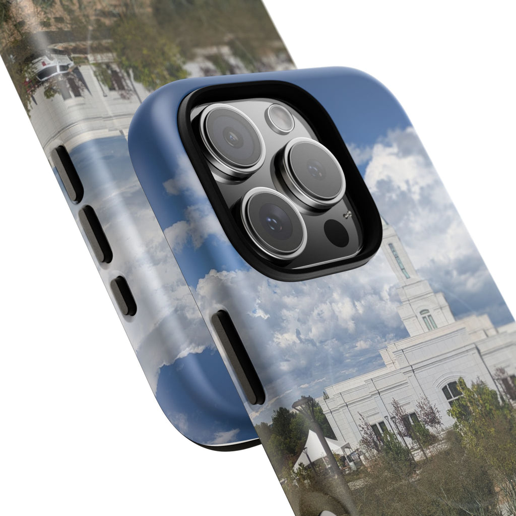 Grand Junction, CO Temple Photo Tough Magnetic Phone Case — LDS Church Landscape Design
