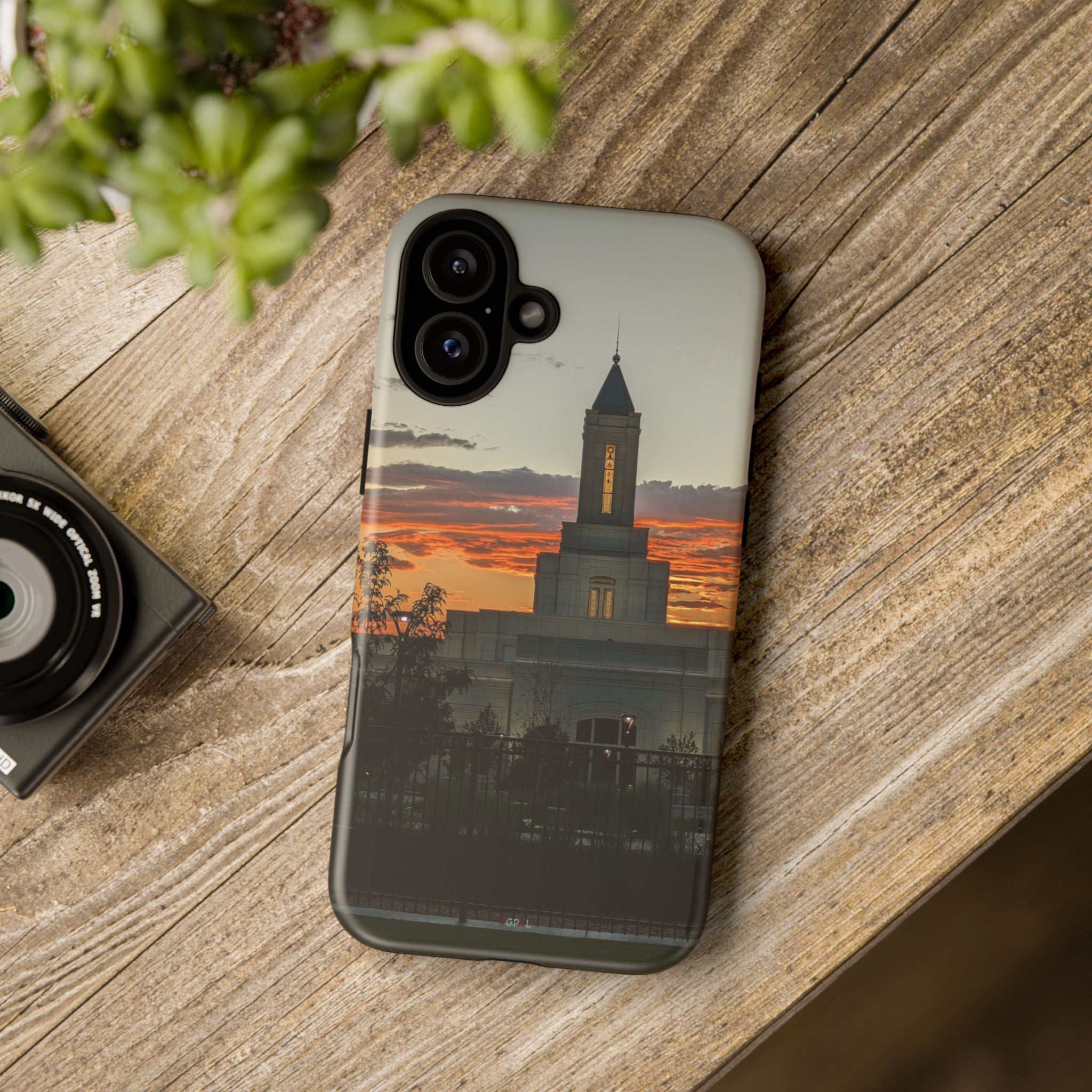 Grand Junction, CO Temple Sunset Phone Case — Protective Tough Case with Scenic Sunset Temple Design