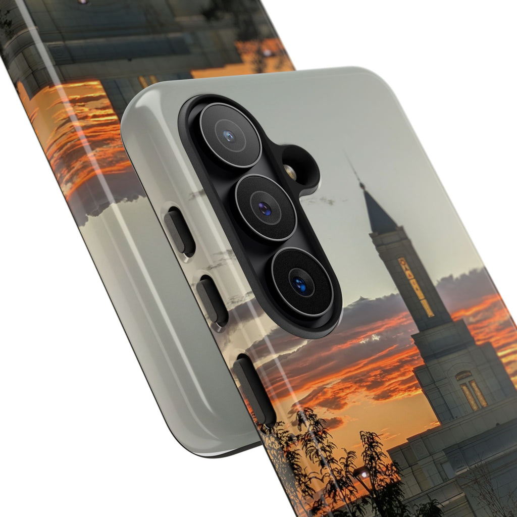 Grand Junction, CO Temple Sunset Phone Case — Protective Tough Case with Scenic Sunset Temple Design