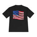 American Flag Title of Liberty Graphic Tee — Patriotic "Land of the Free" Moisture-Wicking Shirt