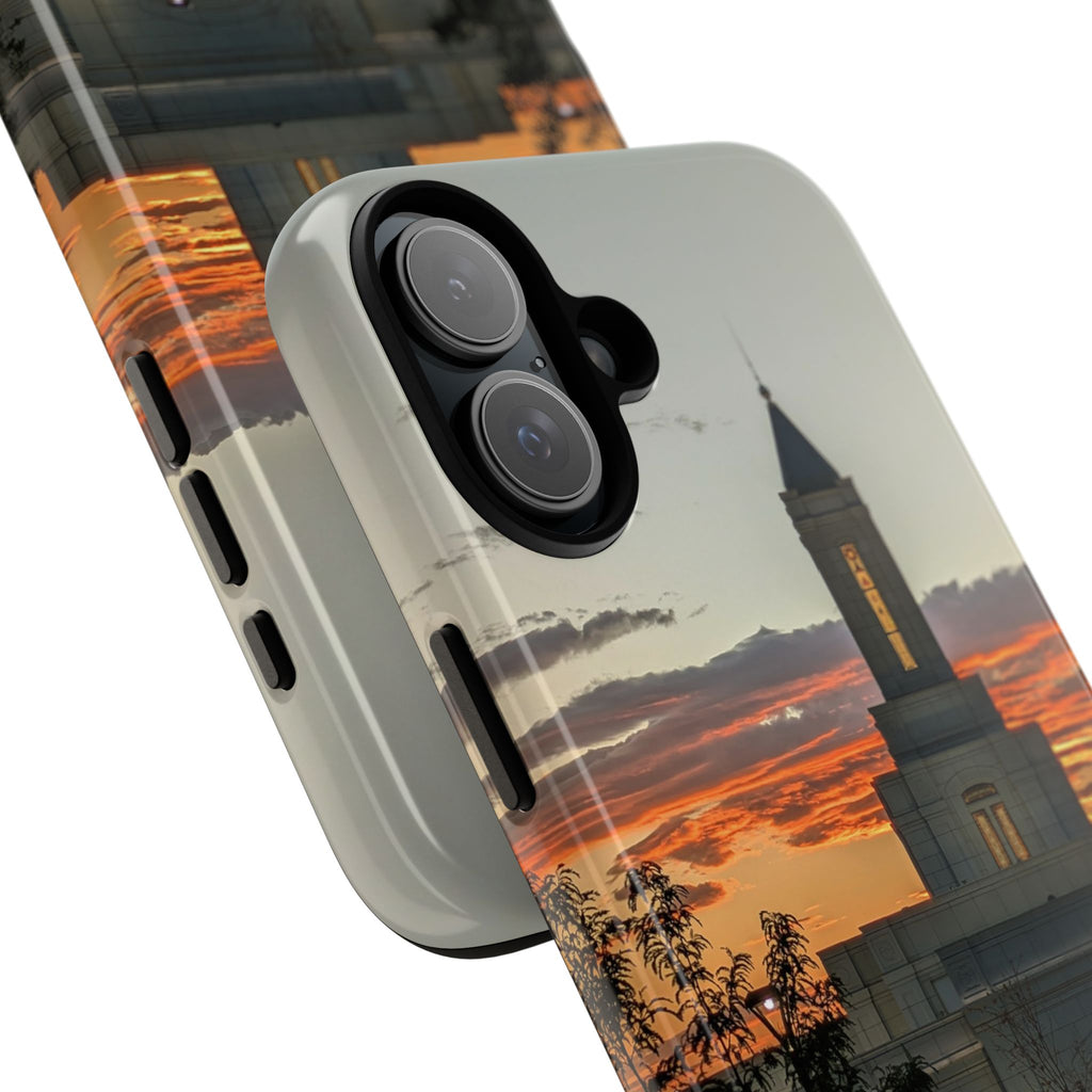 Grand Junction, CO Temple Sunset Phone Case — Protective Tough Case with Scenic Sunset Temple Design