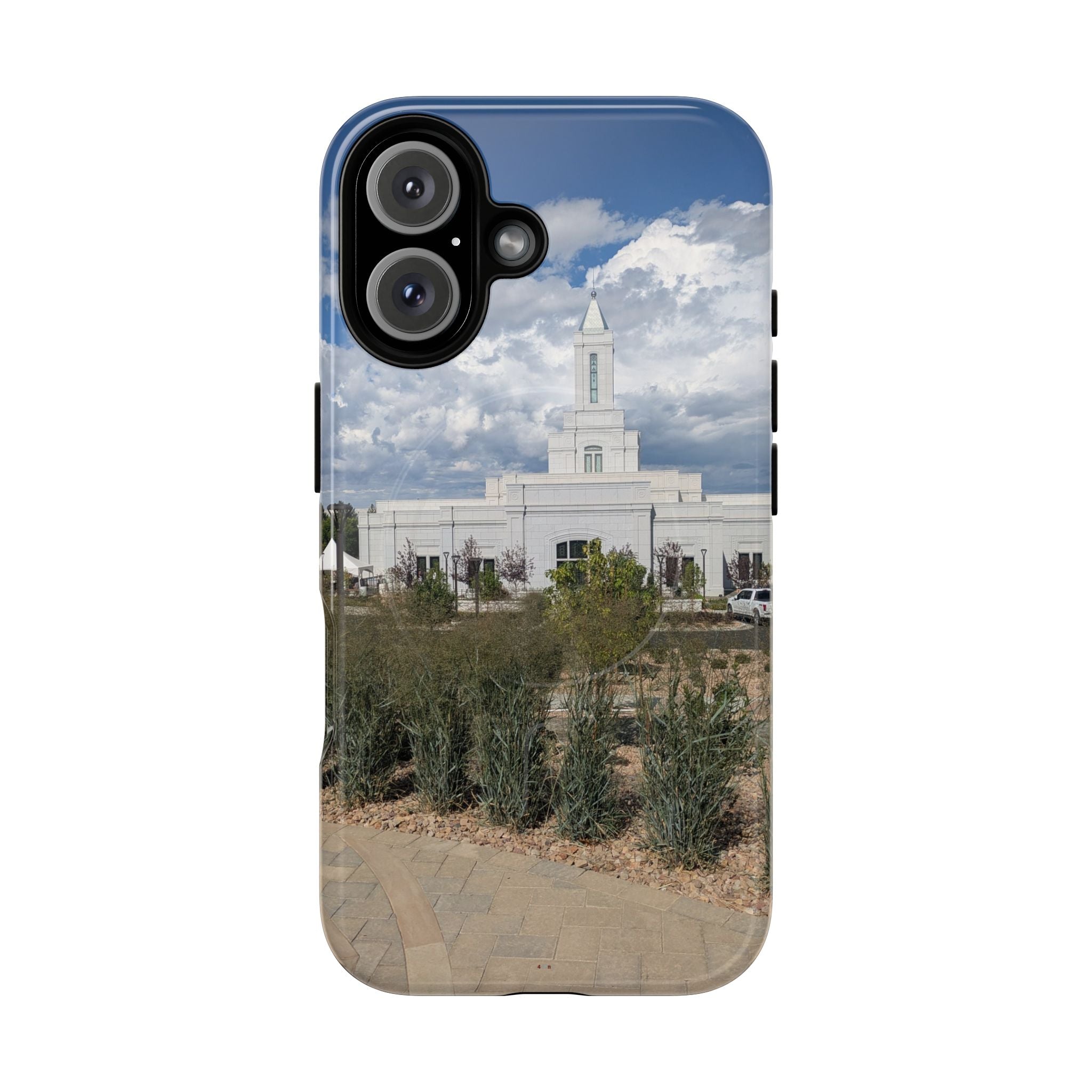 Grand Junction, CO Temple Photo Tough Magnetic Phone Case — LDS Church Landscape Design