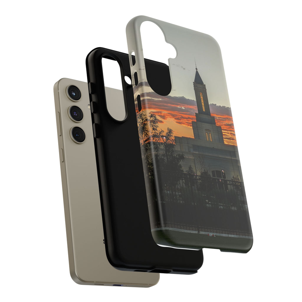 Grand Junction, CO Temple Sunset Phone Case — Protective Tough Case with Scenic Sunset Temple Design