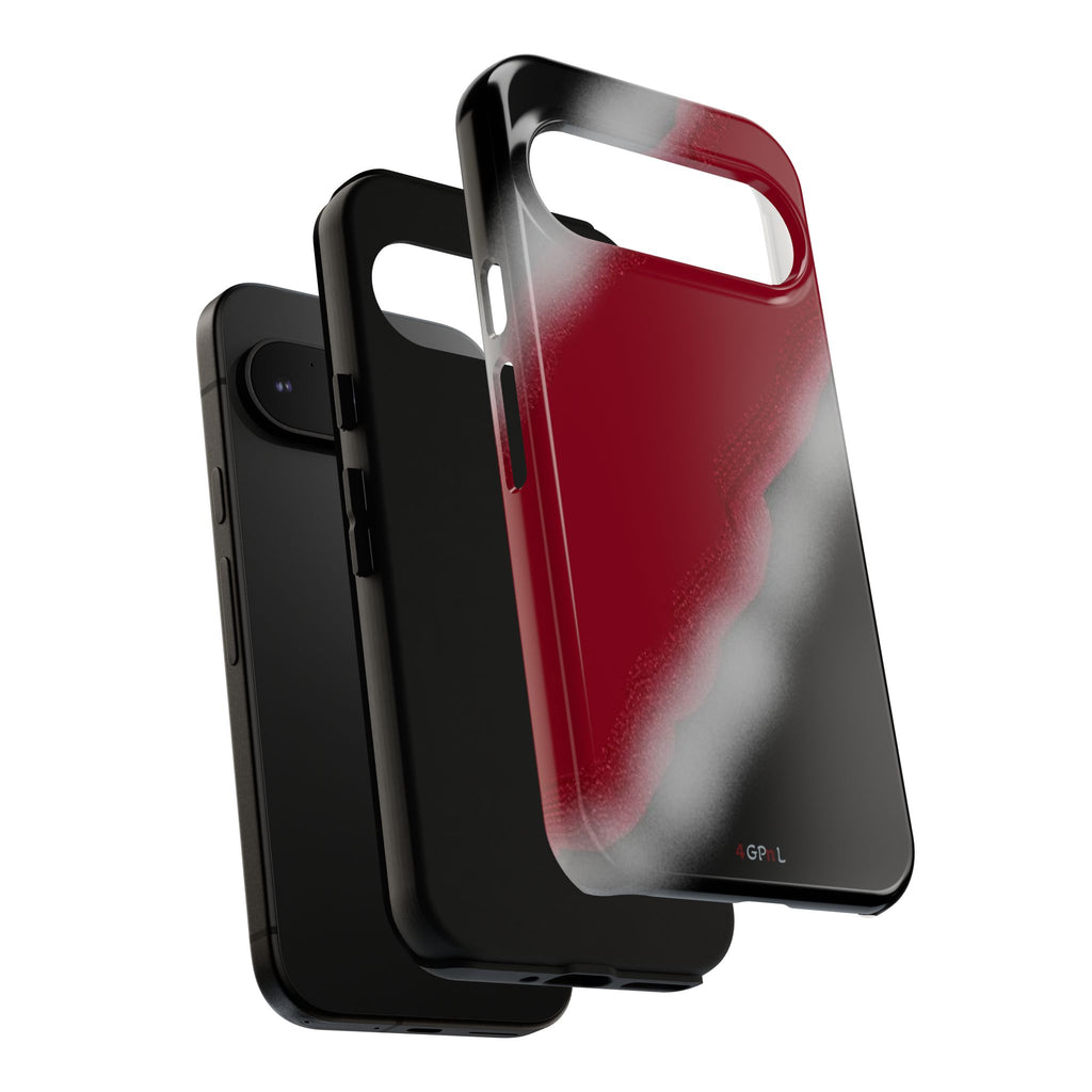 Red and Black Gradient Tough Phone Case — Shockproof Protective Cover