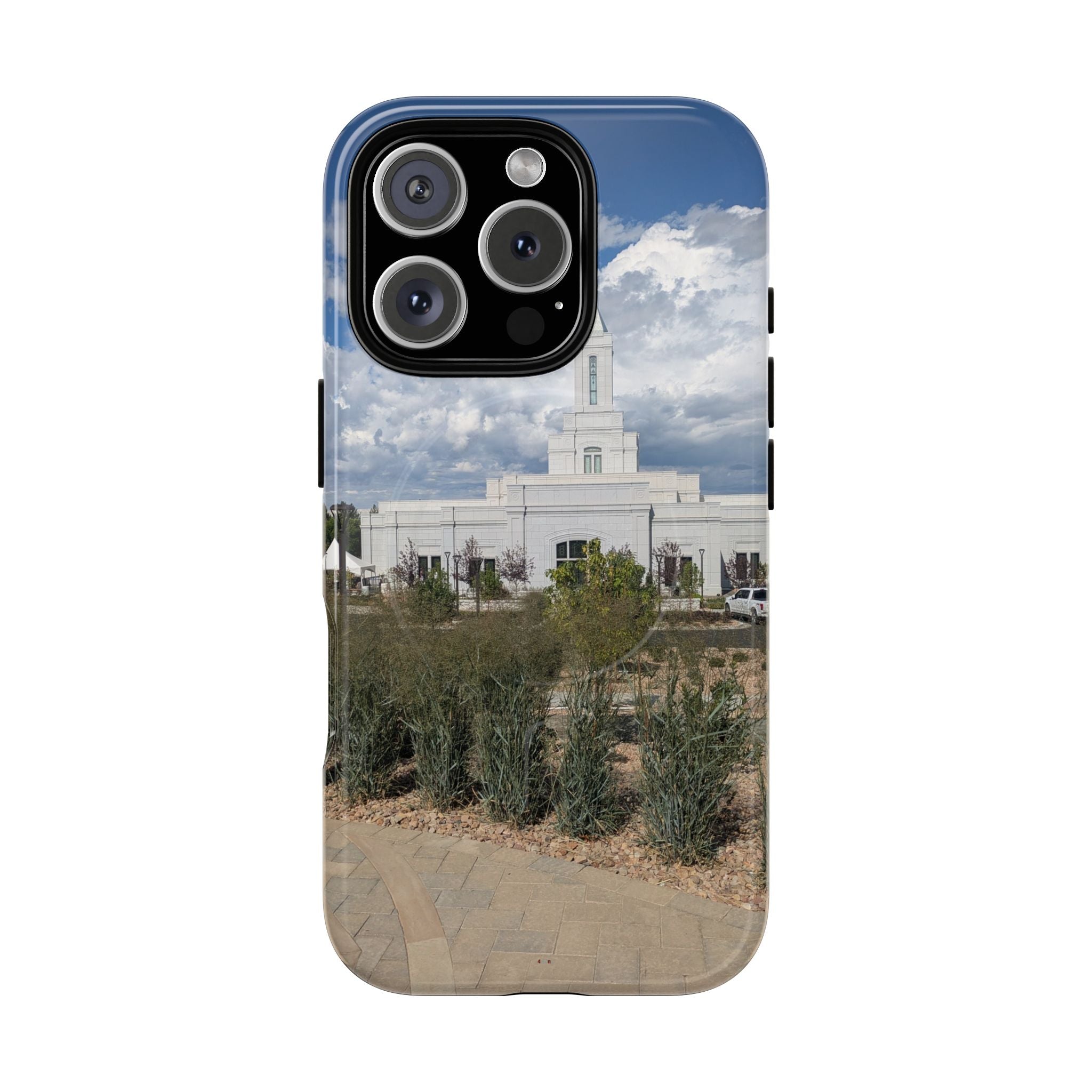 Grand Junction, CO Temple Photo Tough Magnetic Phone Case — LDS Church Landscape Design