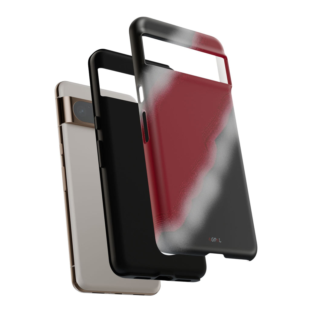 Red and Black Gradient Tough Phone Case — Shockproof Protective Cover