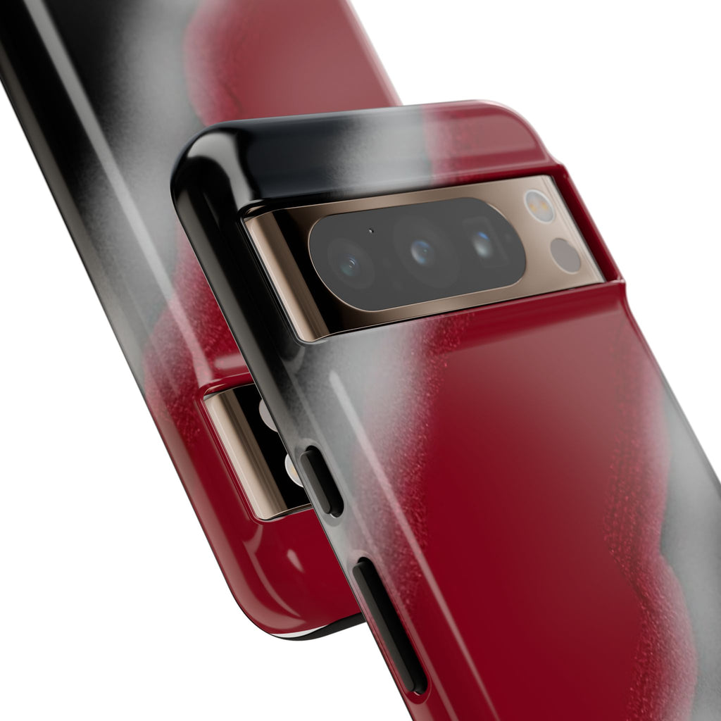Red and Black Gradient Tough Phone Case — Shockproof Protective Cover